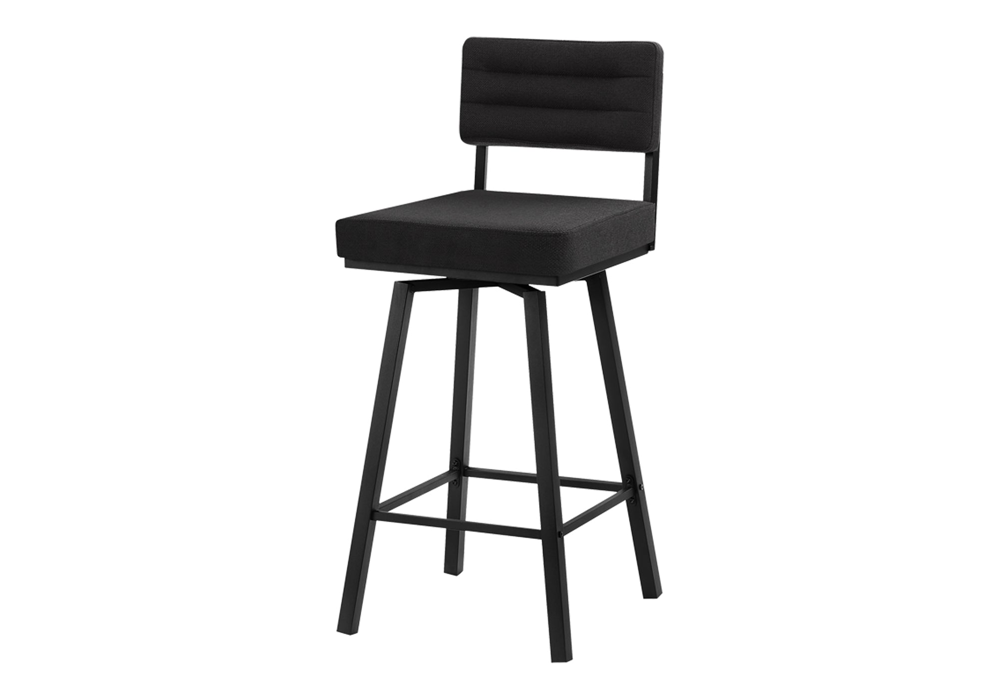 TABOURET DE BAR - 2PCS / 40"H BAR / PIVOTANT / TISSU NOIR – I 2340