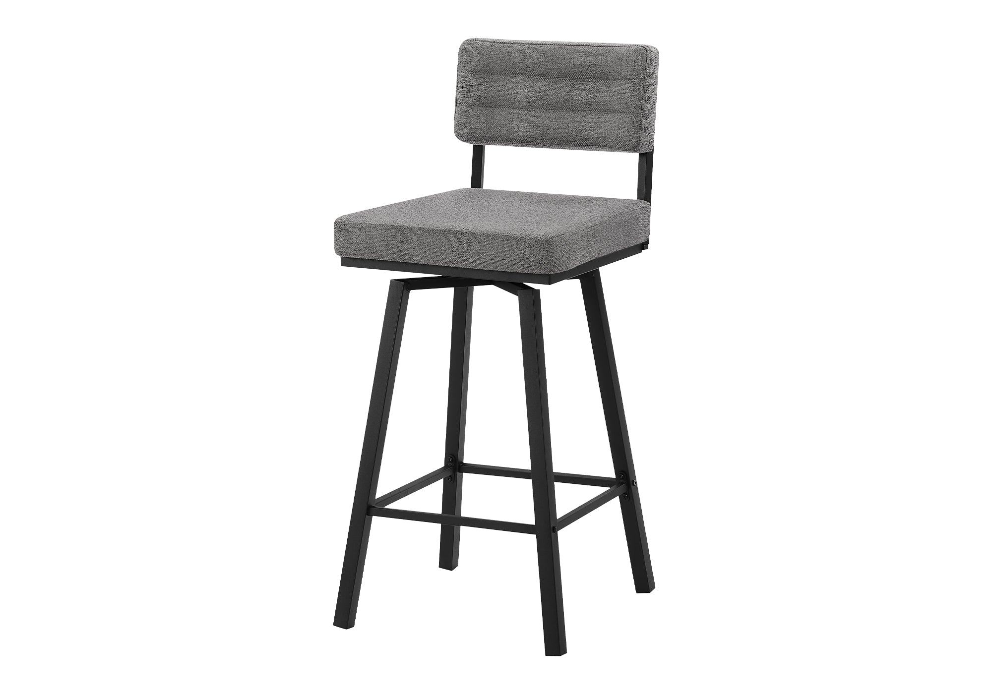 TABOURET DE BAR - 2PCS / 40"H BAR / PIVOTANT / TISSU GRIS – I 2341