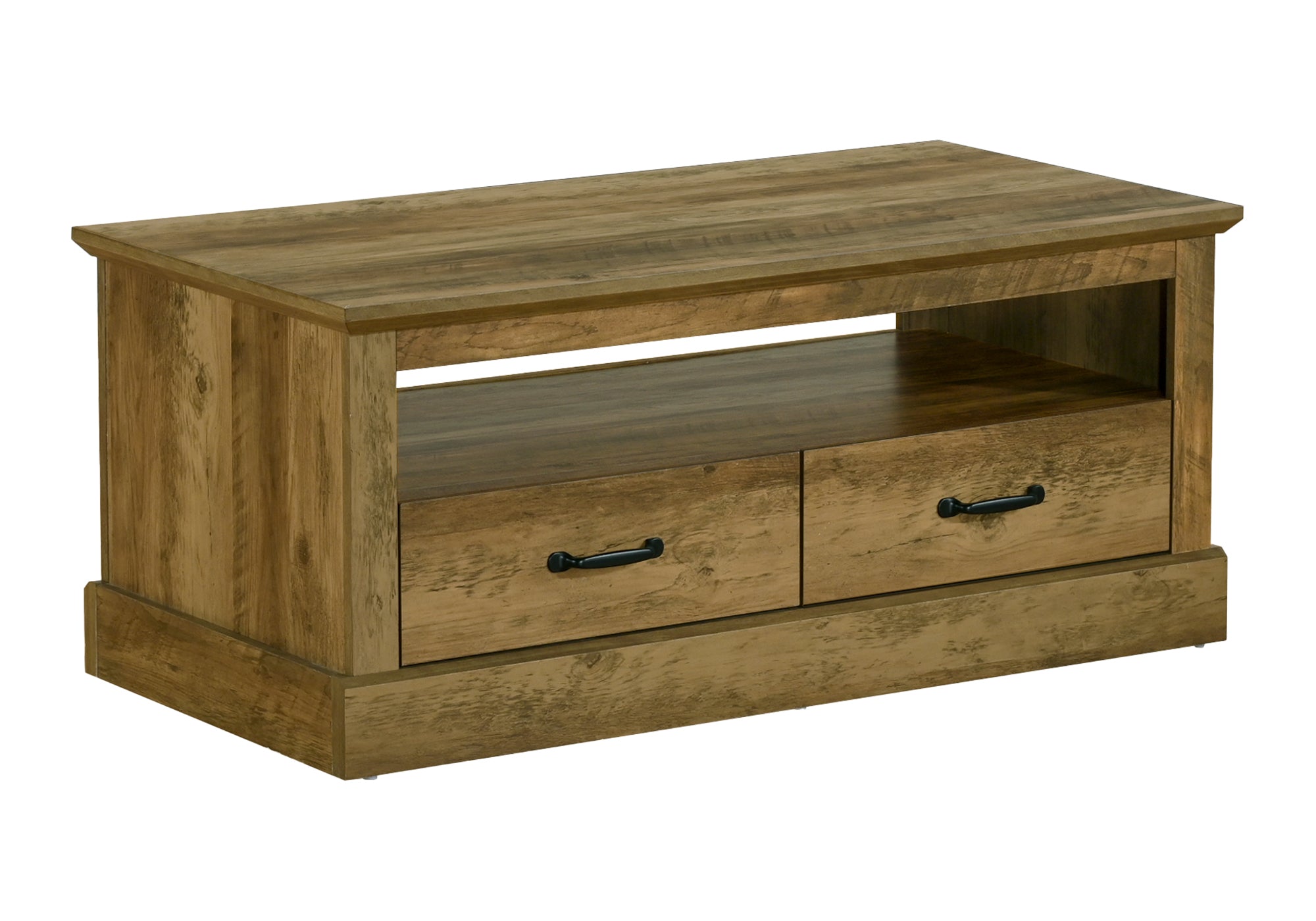 TABLE DE SALON - 42"L / BRUN FONCE CHENE / 2 TIROIRS – I 2525
