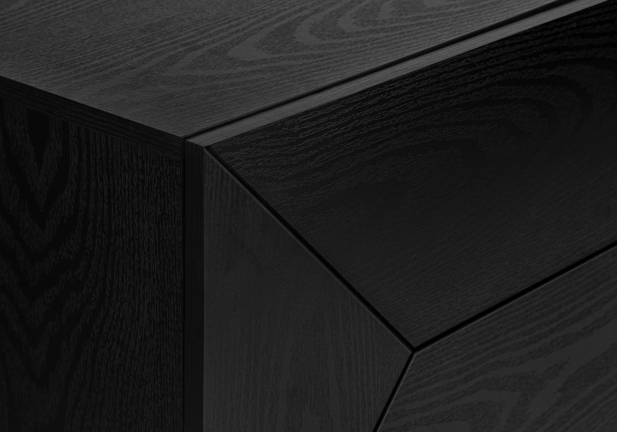 MEUBLE TV - 72"L / NOIR SIMILI-BOIS AVEC D'ENTREPOSAGE – I 2754