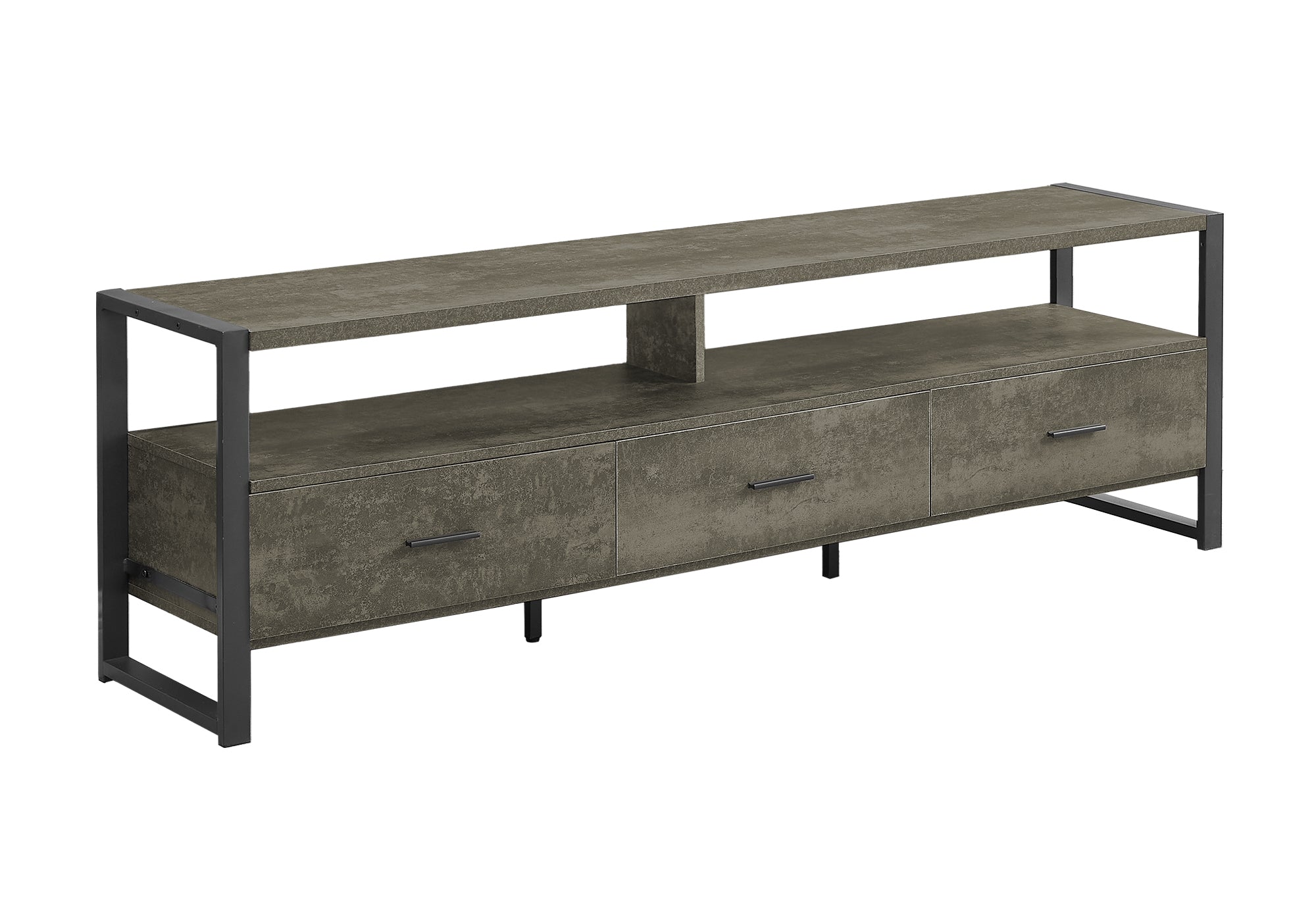 MEUBLE TV - 72"L / BRONZE FONCE / METAL NOIR – I 2847