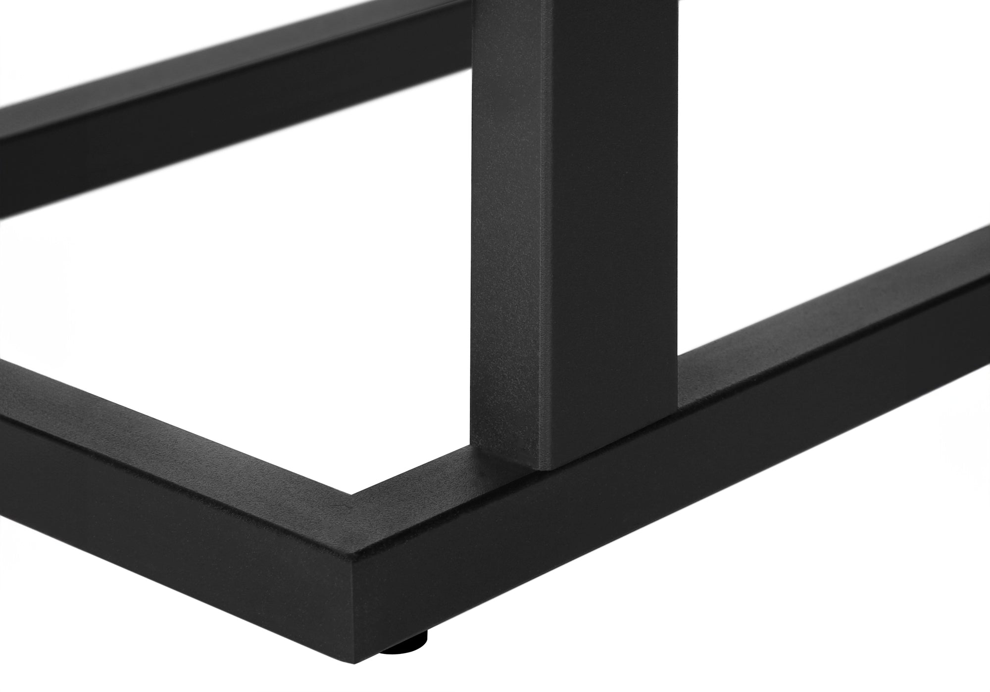 TABLE DE CHEVET - FAUX BOIS BRUN / METAL NOIR – I 2853.
