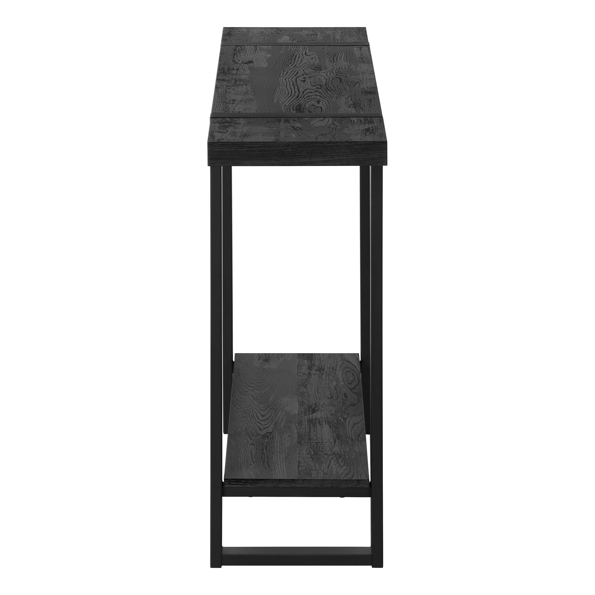 TABLE D'APPOINT - 48"L / FAUX BOIS NOIR / METAL NOIR – I 2861.