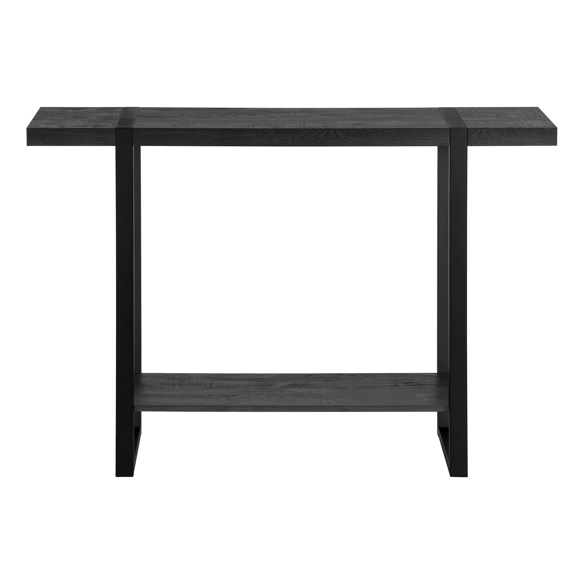 TABLE D'APPOINT - 48"L / FAUX BOIS NOIR / METAL NOIR – I 2861.