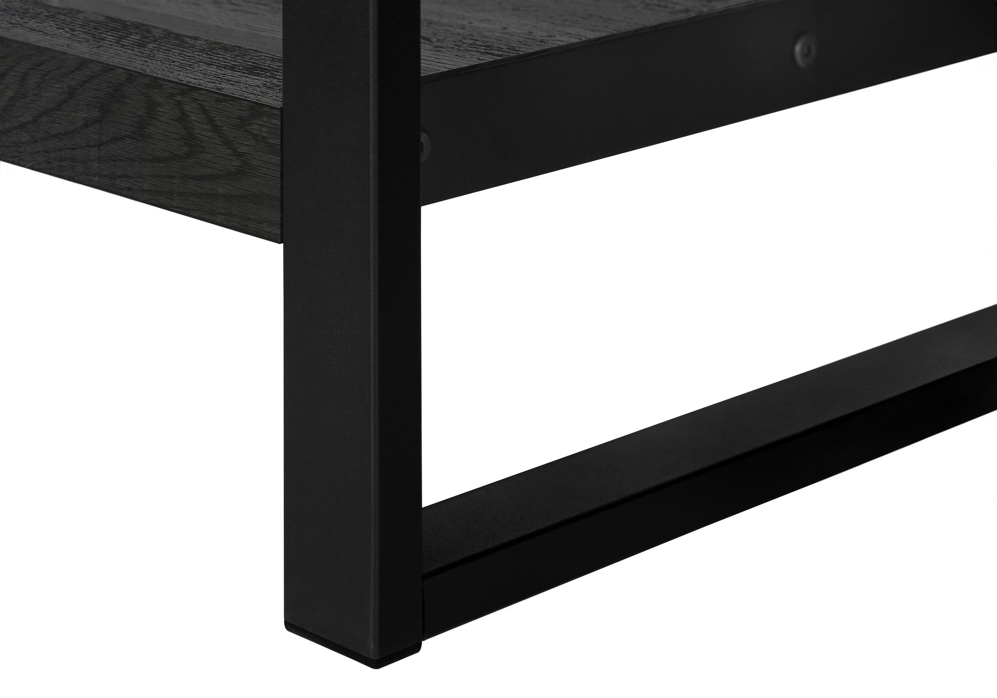TABLE DE CHEVET - FAUX BOIS NOIR / METAL NOIR – I 2862.
