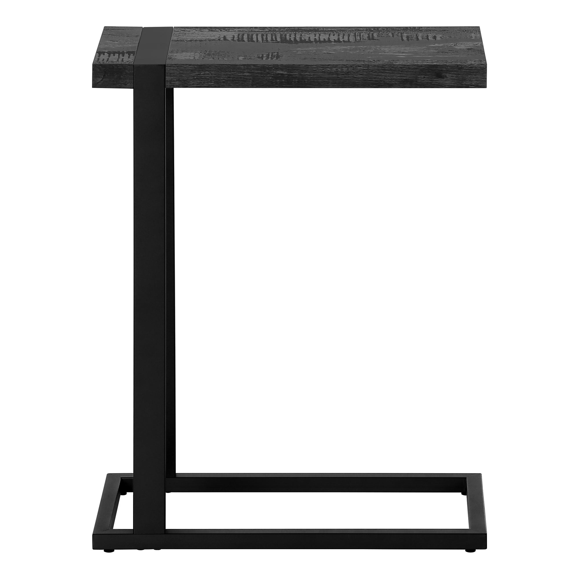 TABLE DE CHEVET - FAUX BOIS NOIR / METAL NOIR – I 2863.