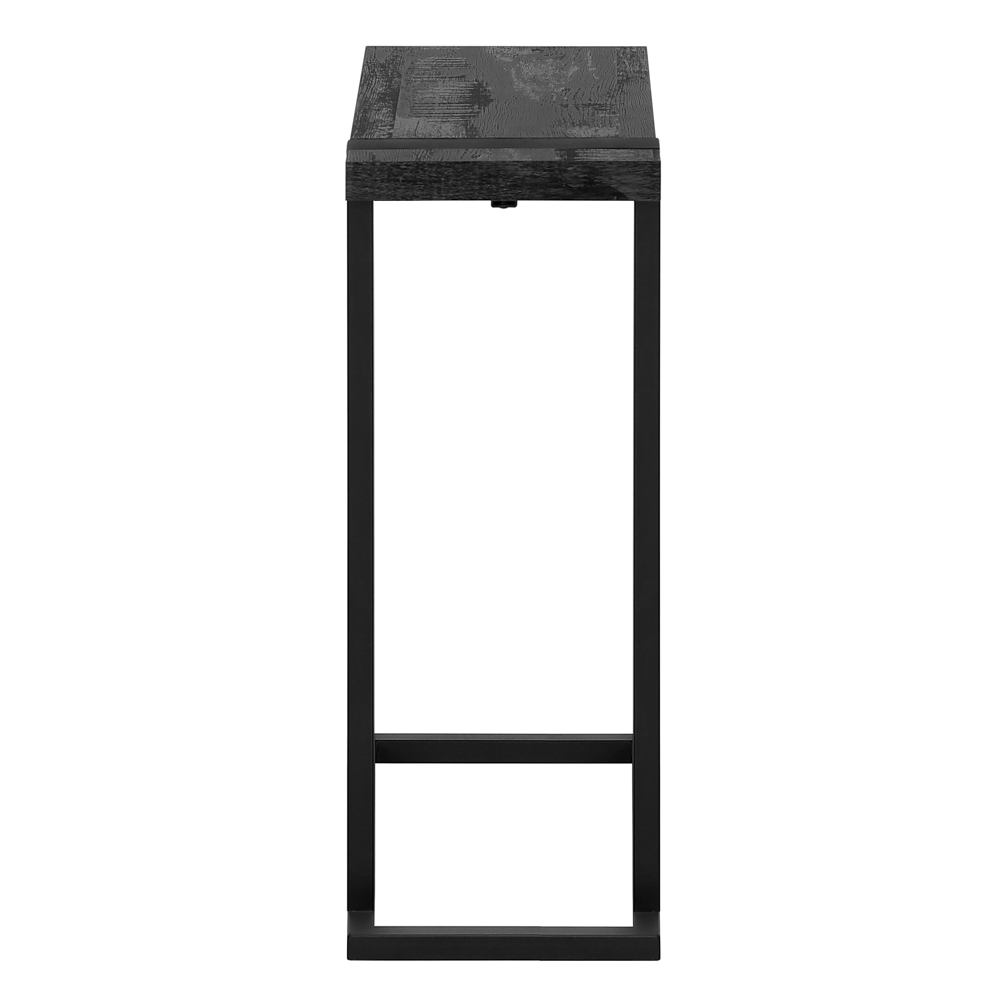 TABLE DE CHEVET - FAUX BOIS NOIR / METAL NOIR – I 2863.