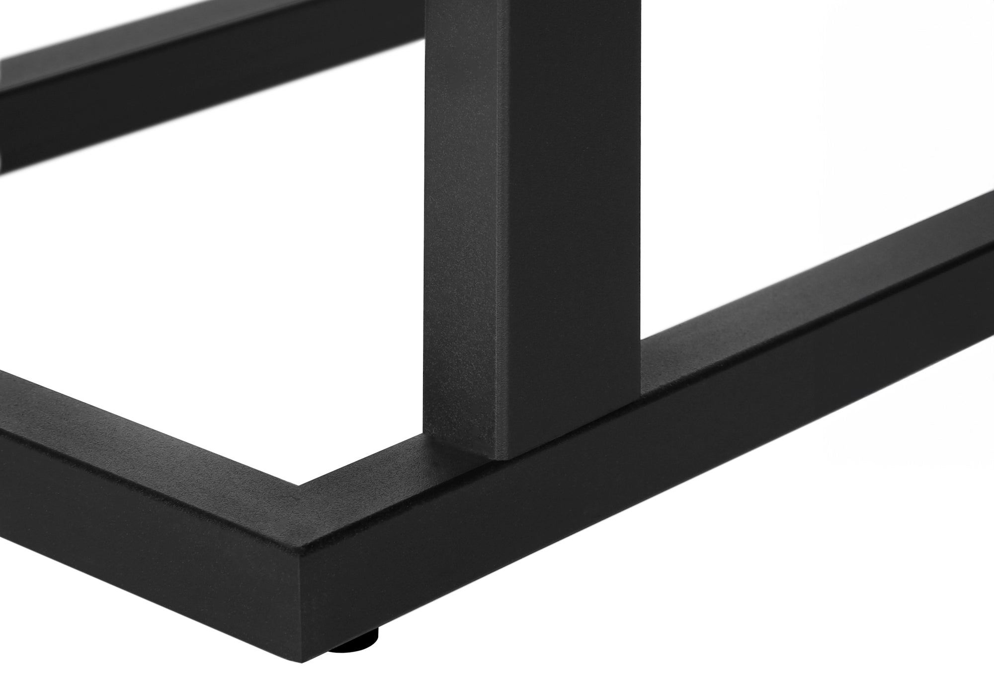 TABLE DE CHEVET - FAUX BOIS NOIR / METAL NOIR – I 2863.