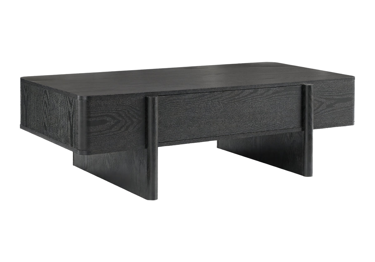 TABLE DE SALON - 48"L / BOIS NOIR AVEC 2 TIROIRS – I 2866