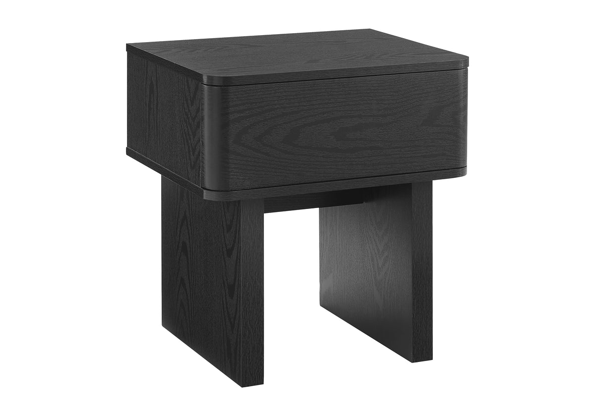 TABLE D'APPOINT - 20"H / BOIS NOIR AVEC 1 TIROIR – I 2867