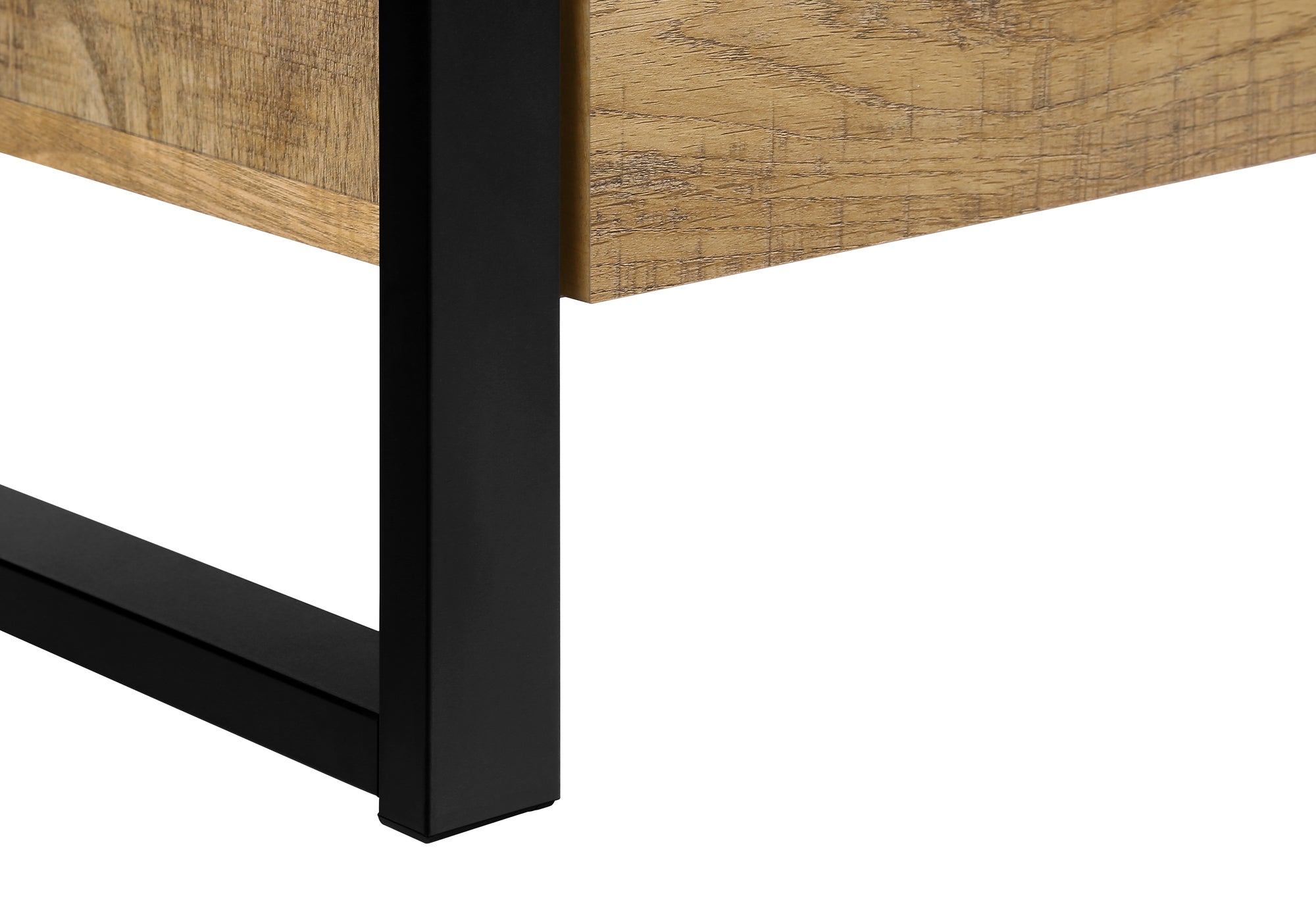 MEUBLE TV - 72"L / 3 TIROIRS BOIS DE MANGUE / METAL NOIR – I 2880