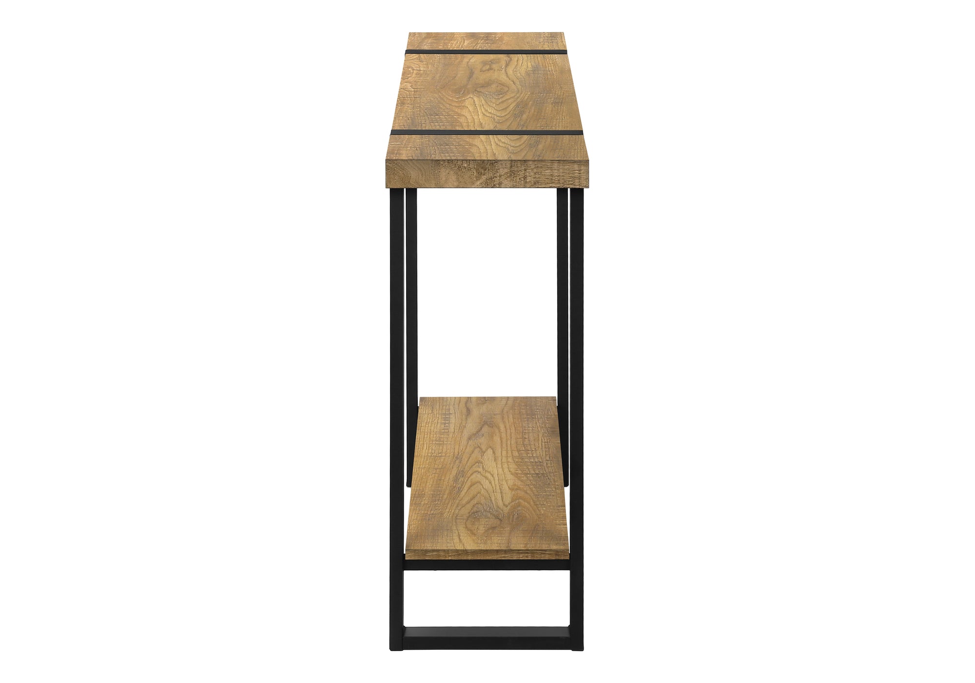 TABLE D'APPOINT - 48"L / ASPECT BOIS DE MANGUE / METAL NOIR – I 2881