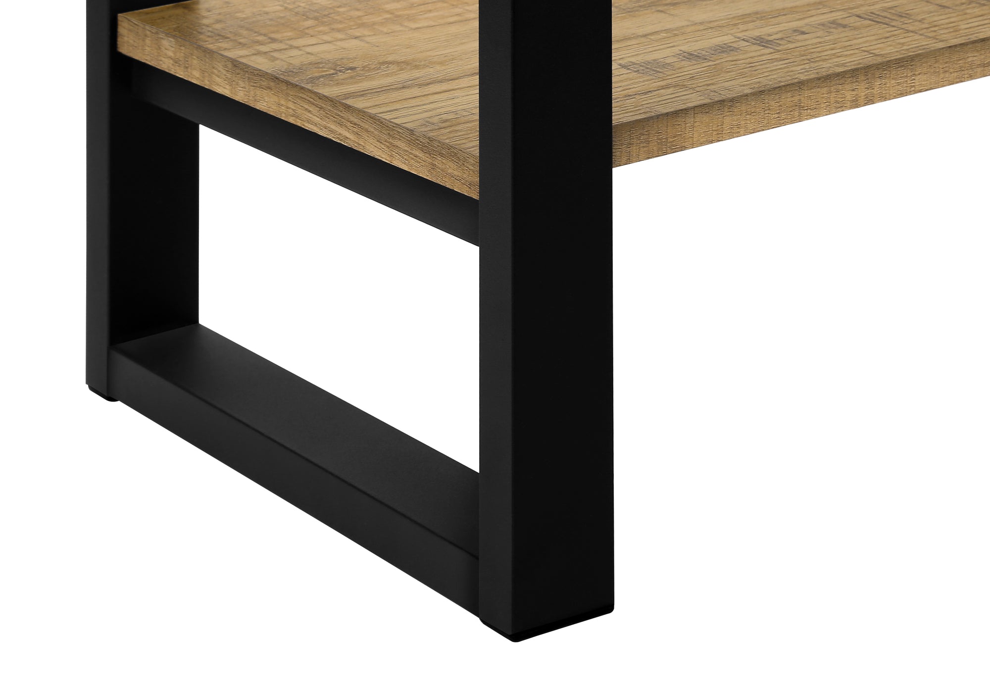 TABLE D'APPOINT - 48"L / ASPECT BOIS DE MANGUE / METAL NOIR – I 2881