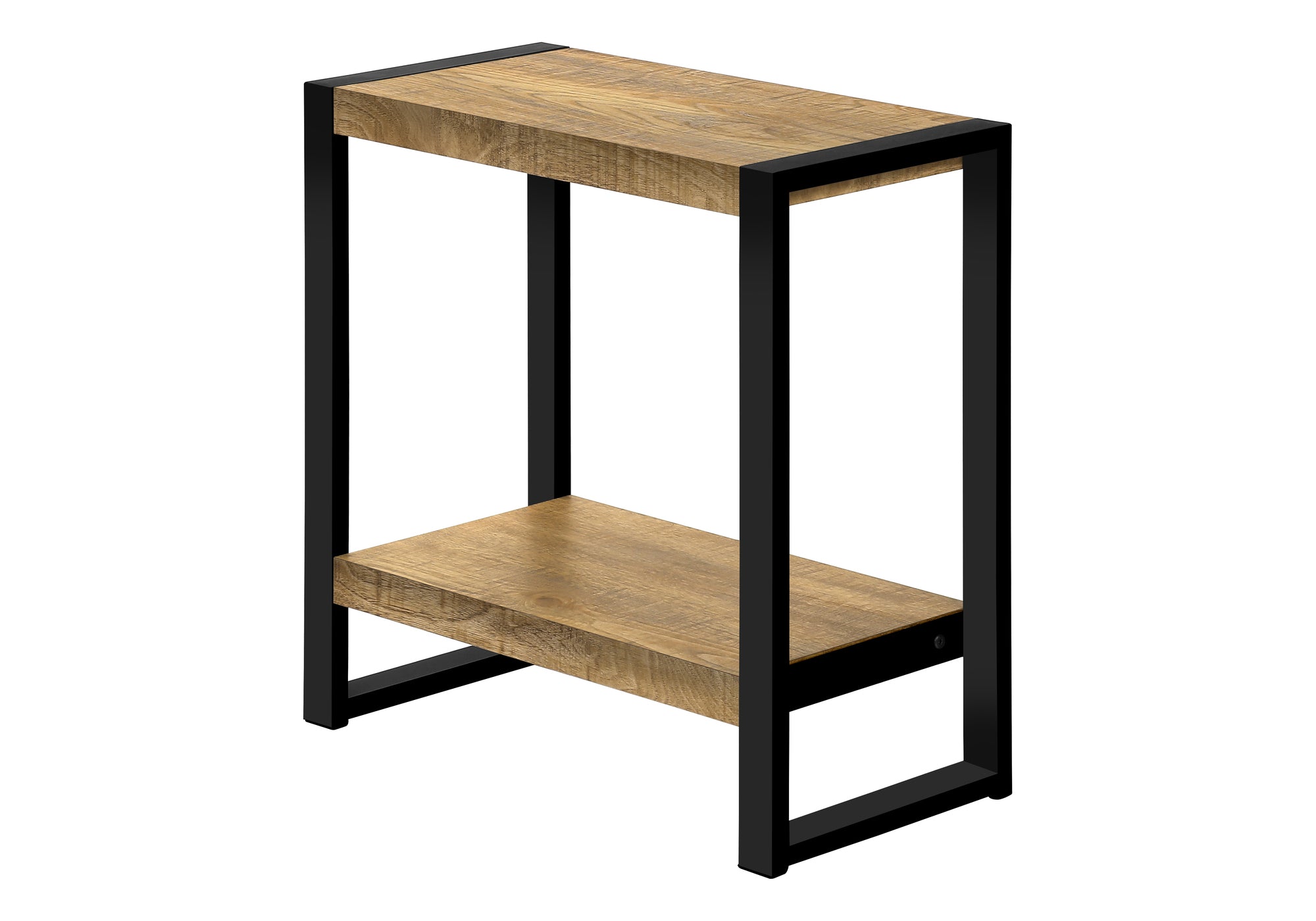TABLE D'APPOINT - ASPECT BOIS DE MANGUE / METAL NOIR – I 2882