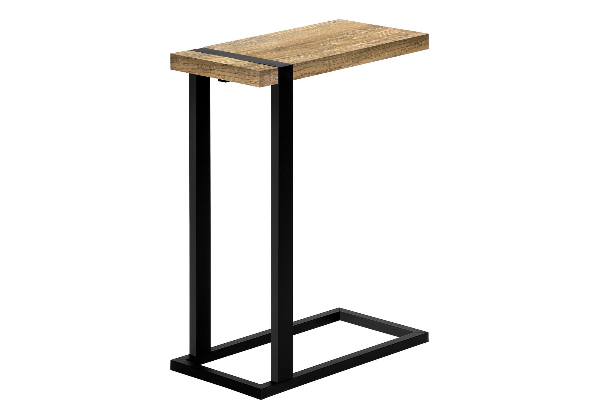 TABLE D'APPOINT - ASPECT BOIS DE MANGUE / METAL NOIR – I 2883