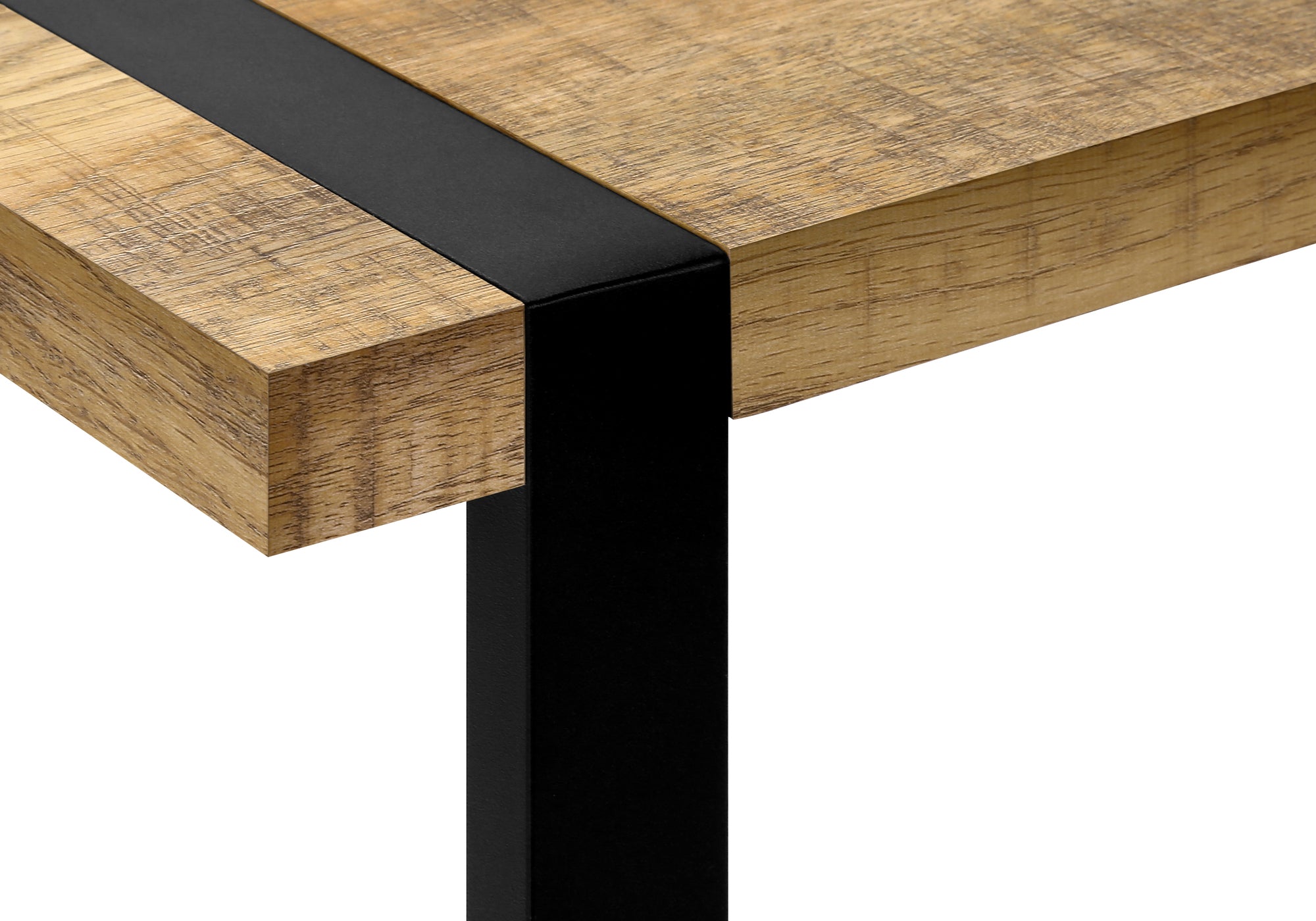 TABLE D'APPOINT - ASPECT BOIS DE MANGUE / METAL NOIR – I 2883