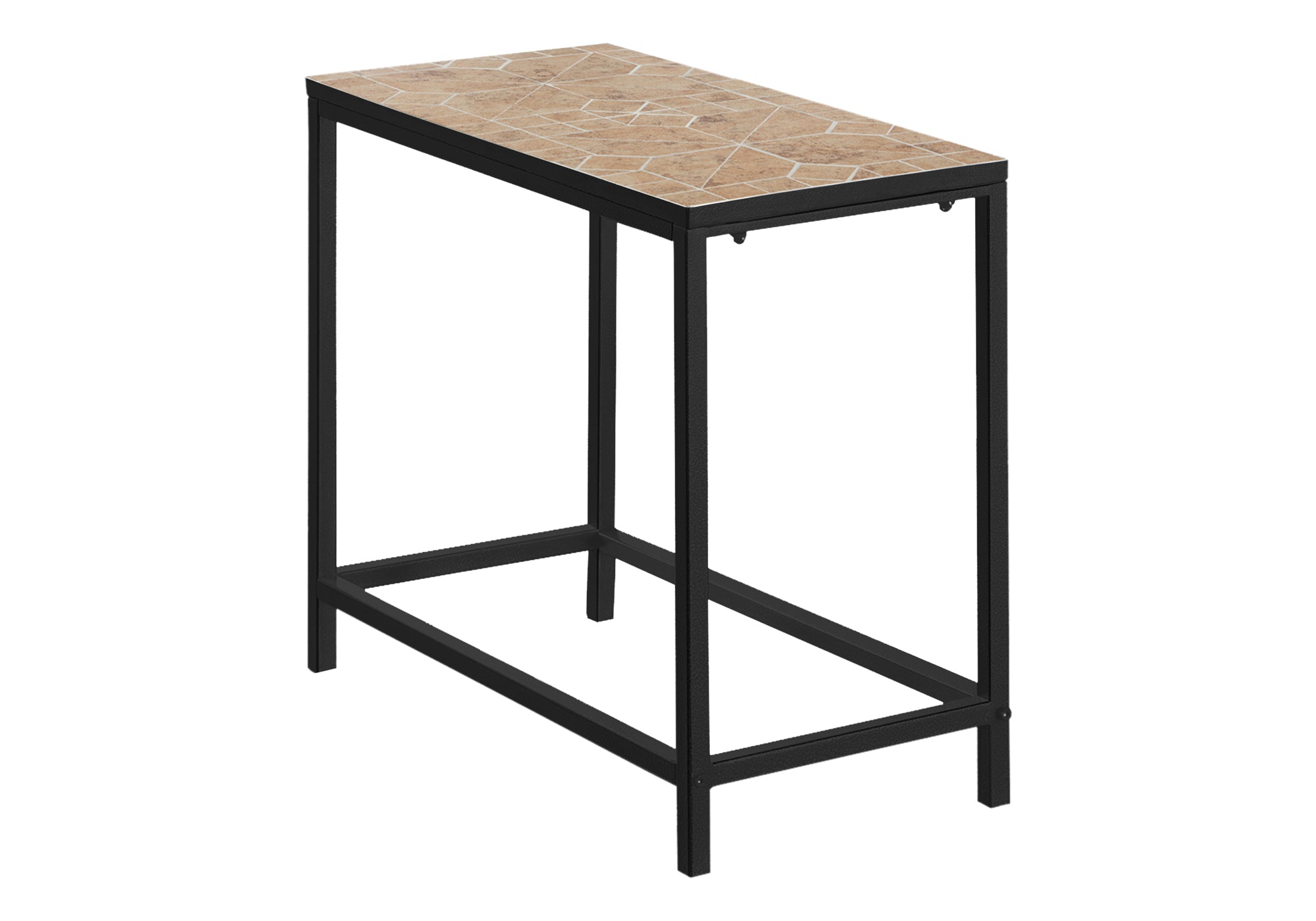 TABLE D'APPOINT - DESSUS TUILE TERRACOTTA / BRUN MARTELE – I 3163