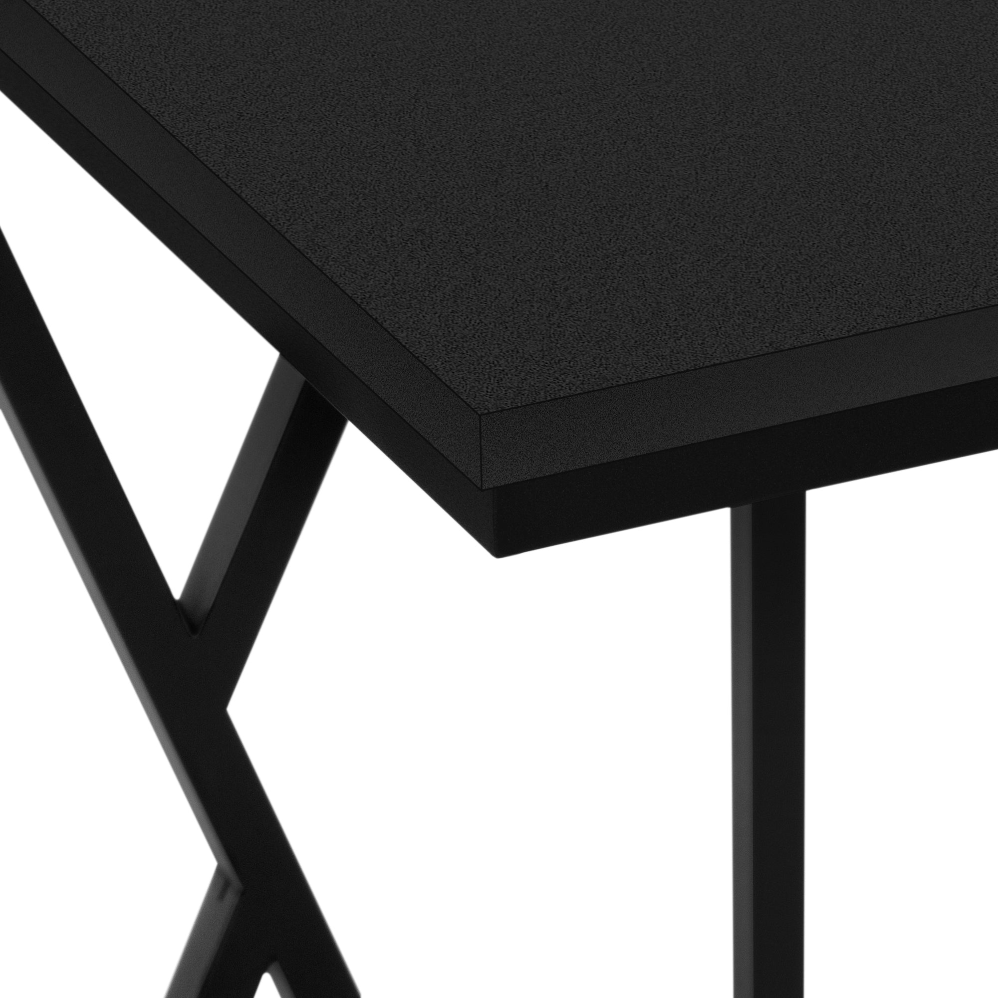 TABLE DE CHEVET - 25"H / NOIR / METAL NOIR – I 3247.