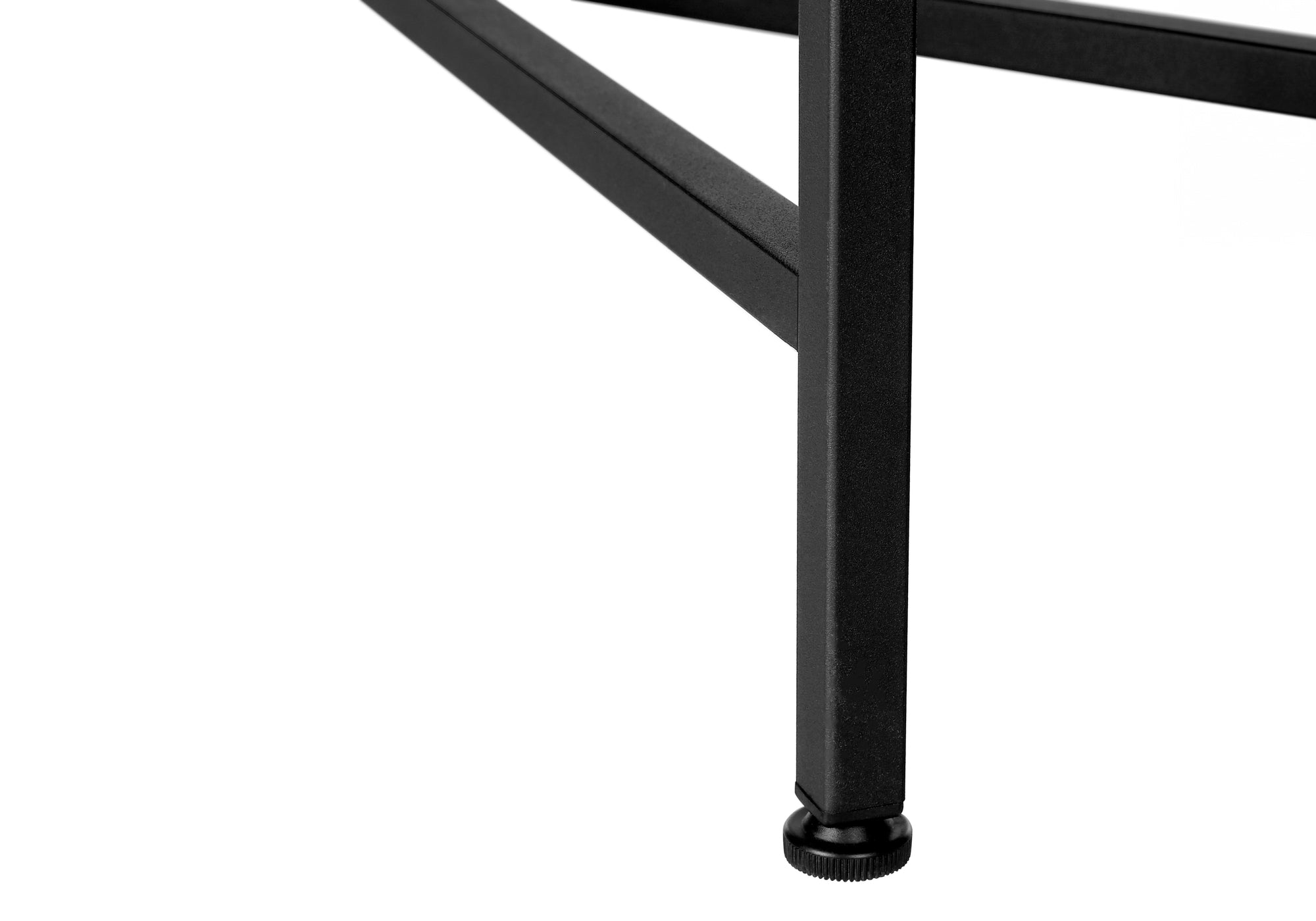 TABLE D'APPOINT - 42"L / FAUX BOIS GRIS / CONSOLE NOIR – I 3454.