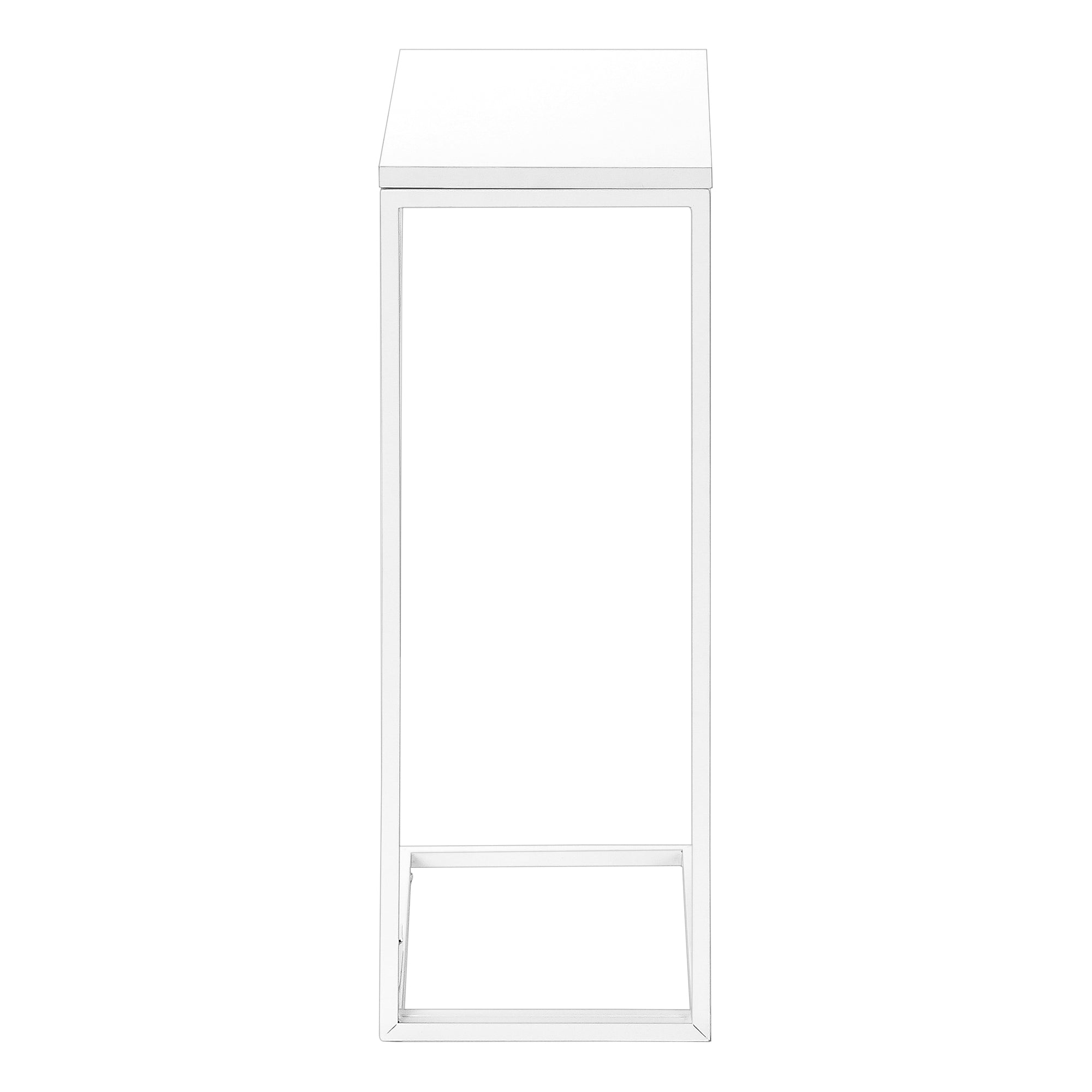 TABLE DE CHEVET - 25"H / BLANC / METAL BLANC – I 3478.