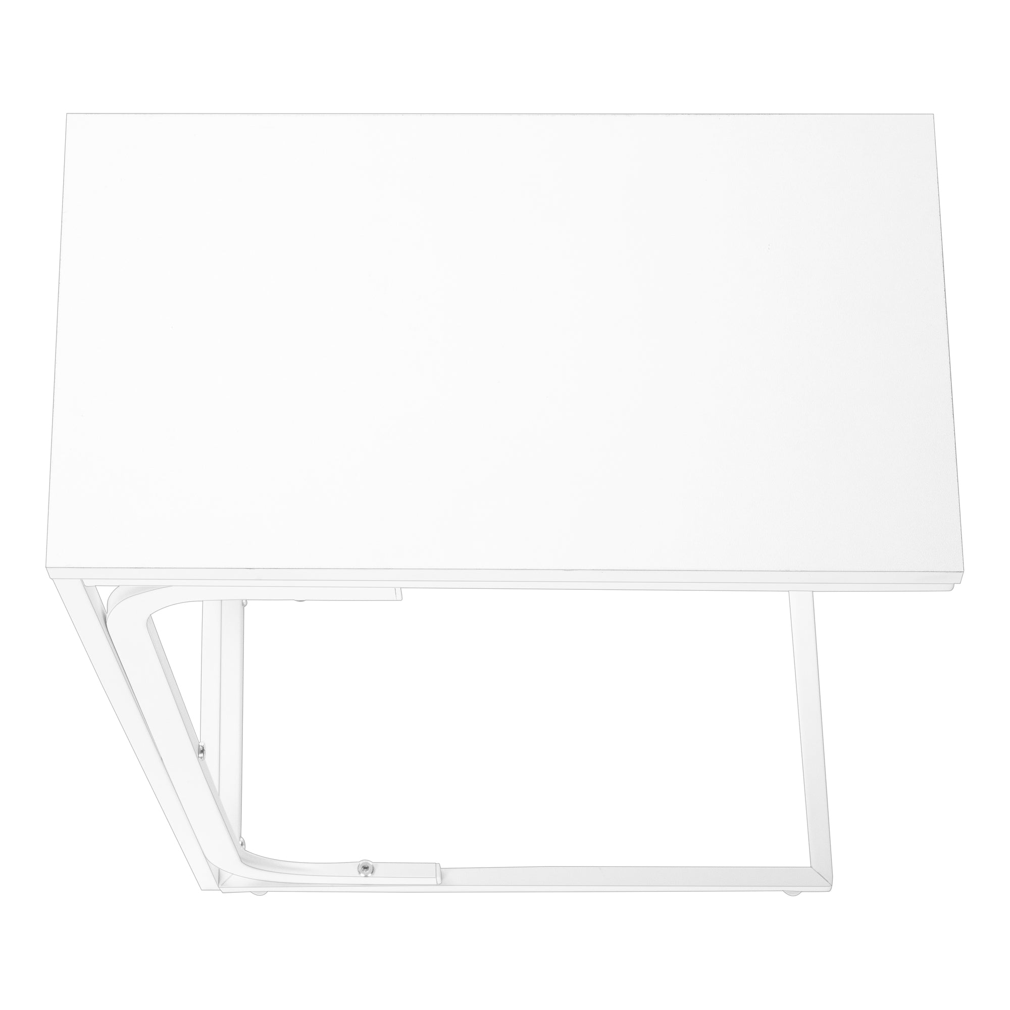 TABLE DE CHEVET - 25"H / BLANC / METAL BLANC – I 3478.