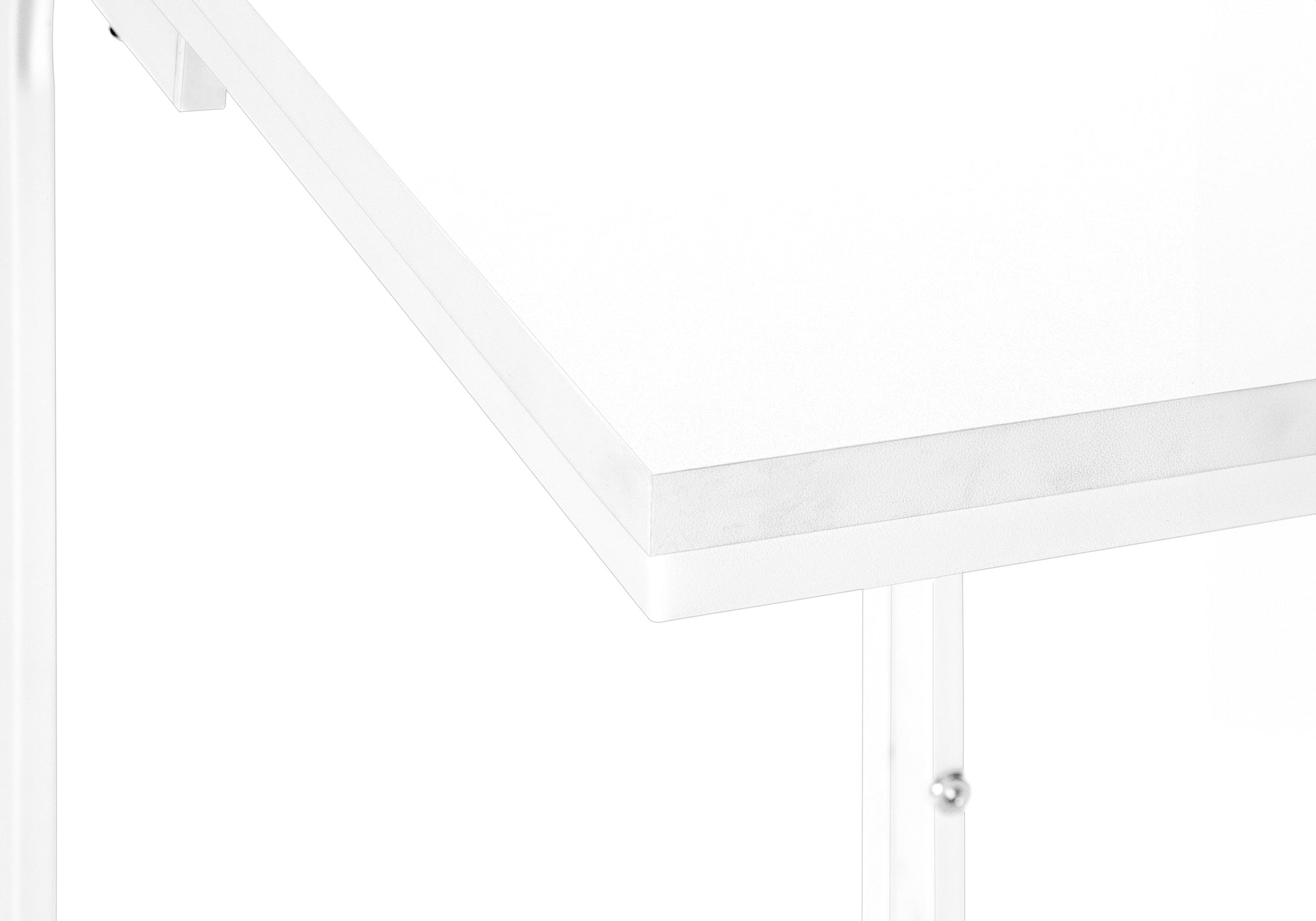 TABLE DE CHEVET - 25"H / BLANC / METAL BLANC – I 3478.