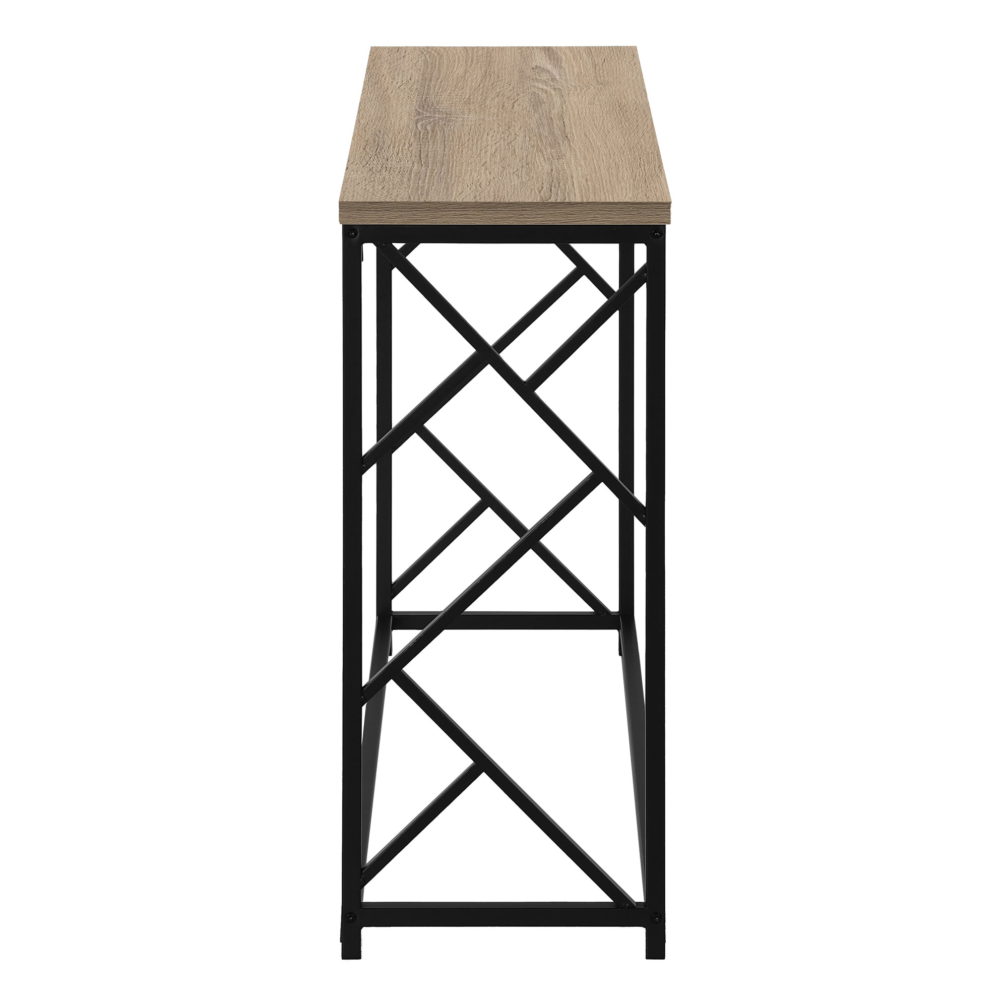 TABLE D'APPOINT - 44"L / CONSOLE D'ENTREE TAUPE / NOIR – I 3533.