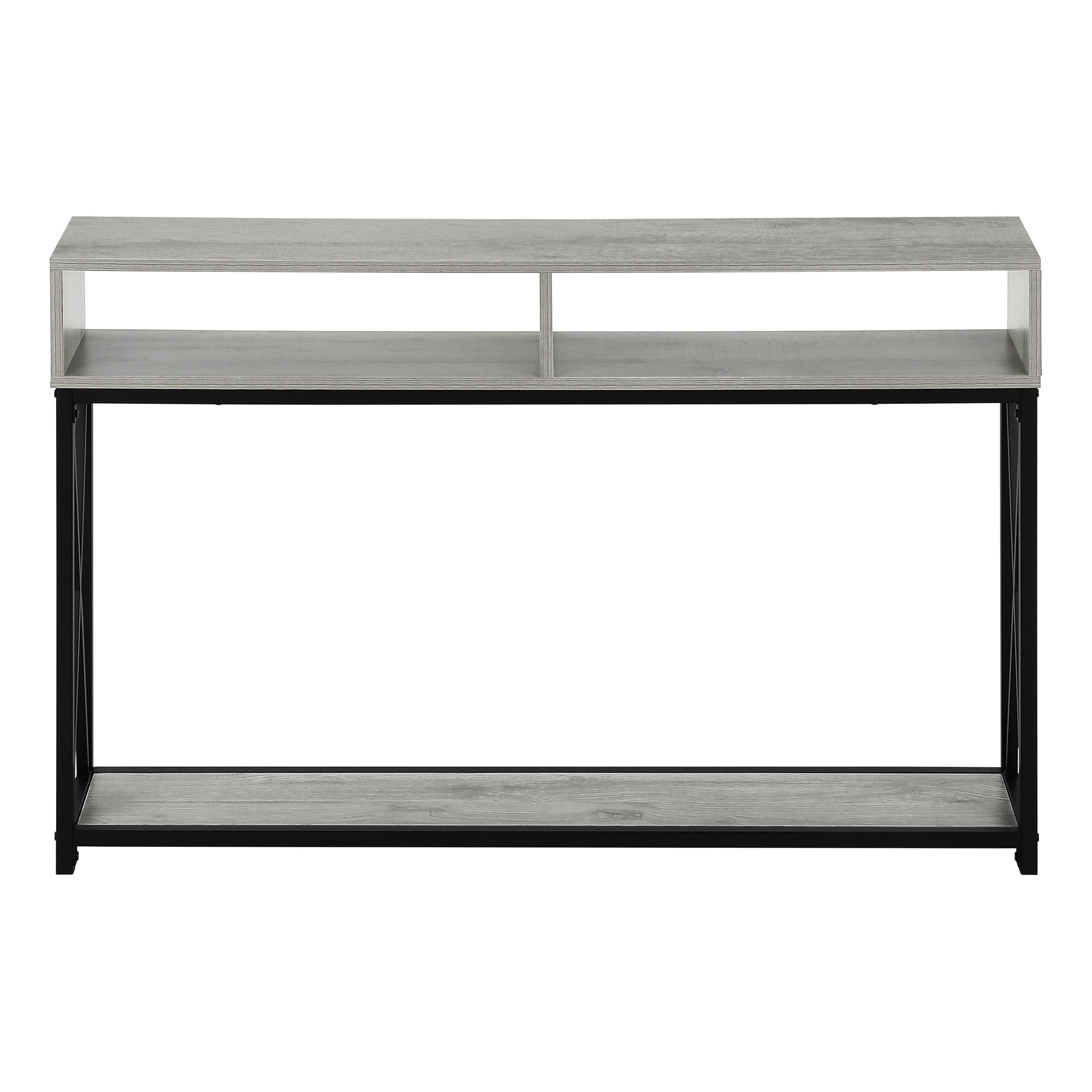 TABLE D'APPOINT - 48"L / CONSOLE D'ENTREE GRIS / NOIR – I 3572.