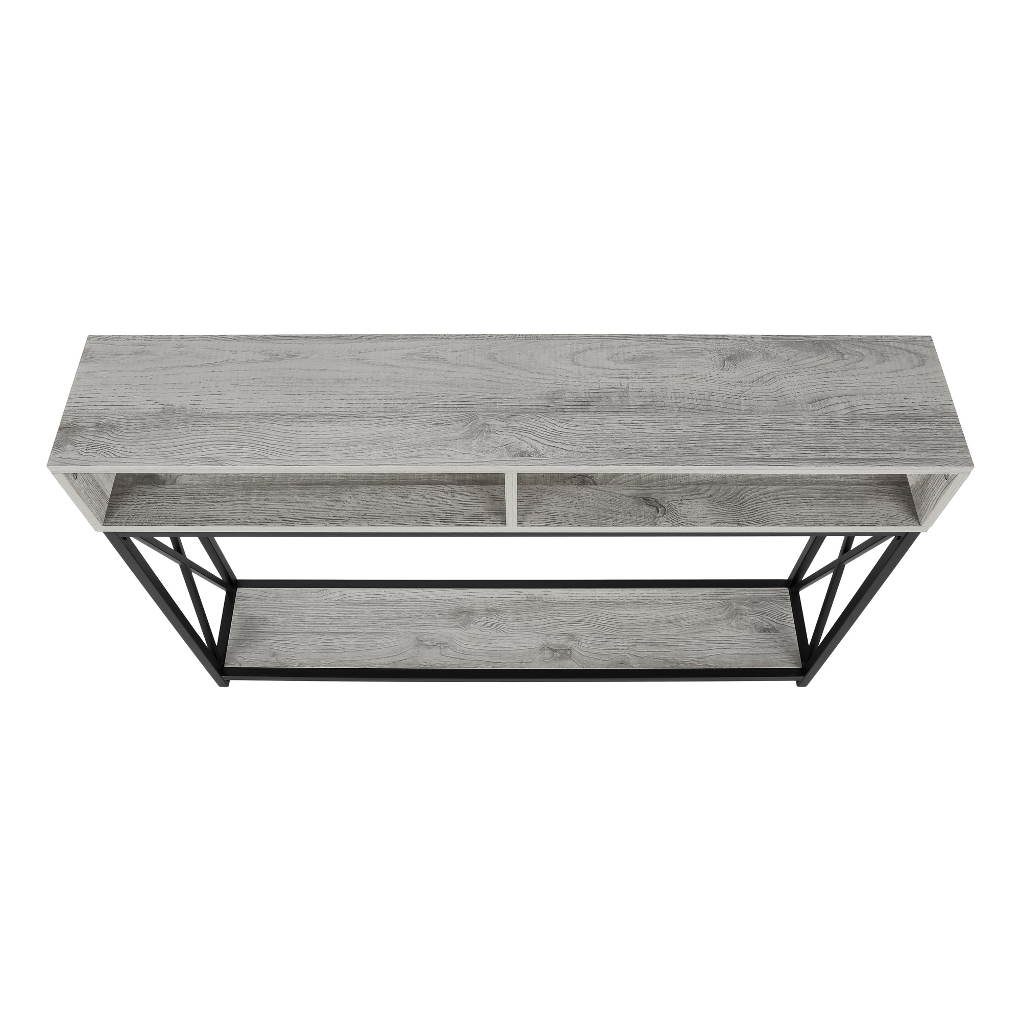 TABLE D'APPOINT - 48"L / CONSOLE D'ENTREE GRIS / NOIR – I 3572.
