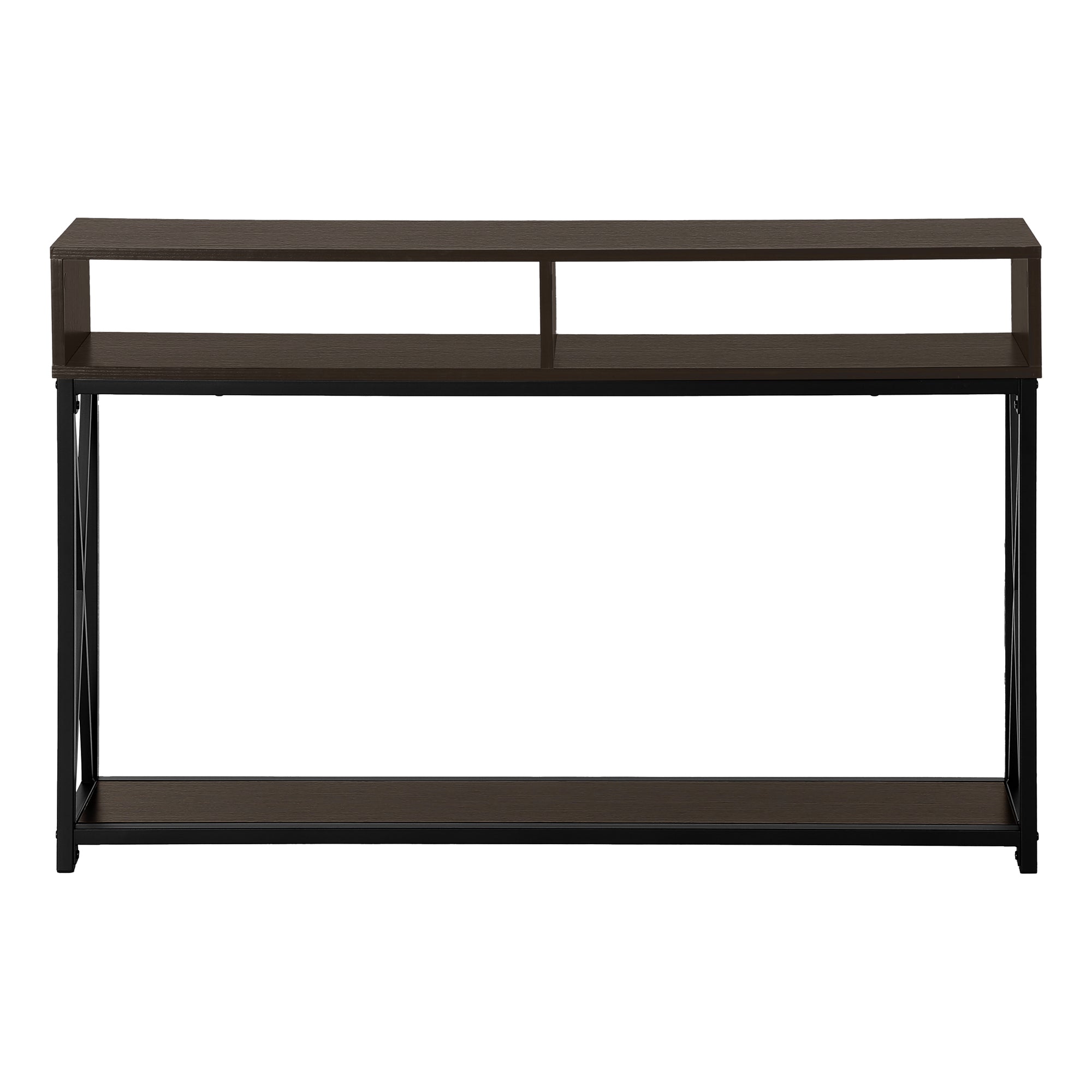 TABLE D'APPOINT - 48"L / CONSOLE D'ENTREE ESPRESSO / NOIR – I 3574.