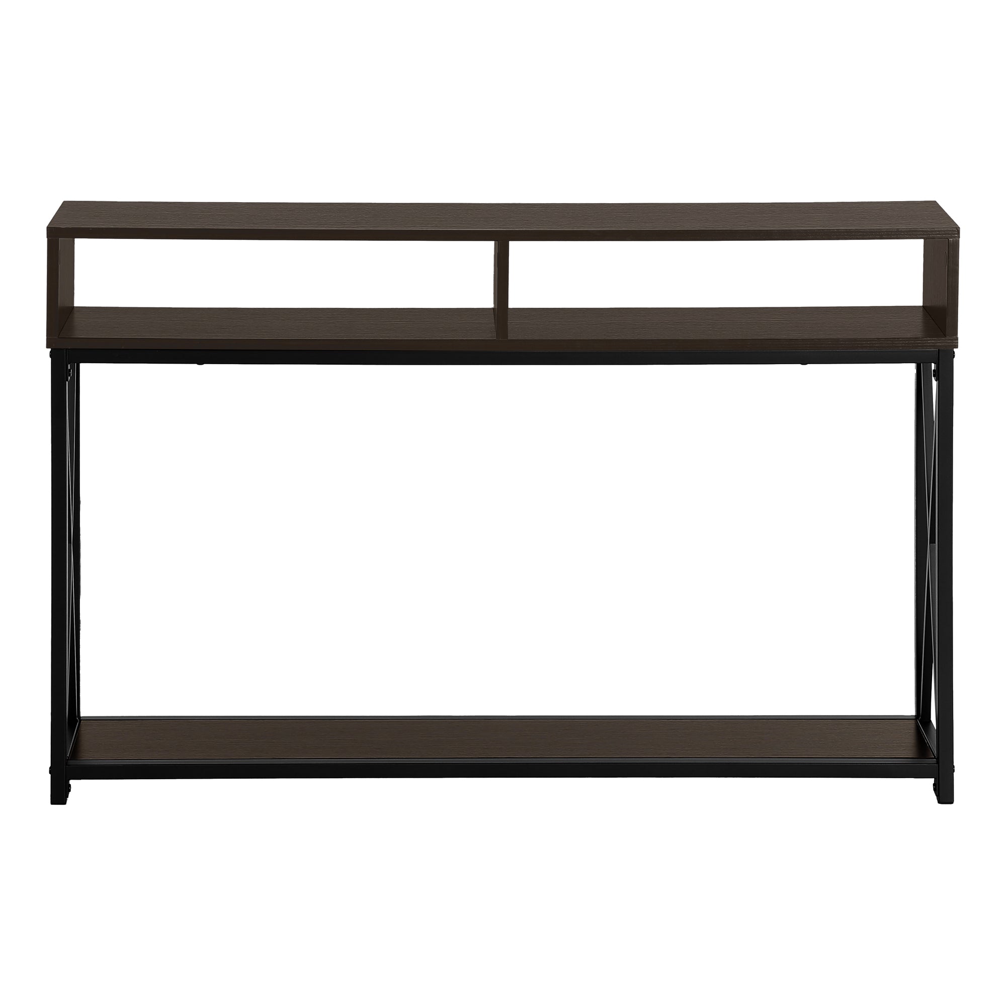 TABLE D'APPOINT - 48"L / CONSOLE D'ENTREE ESPRESSO / NOIR – I 3574.