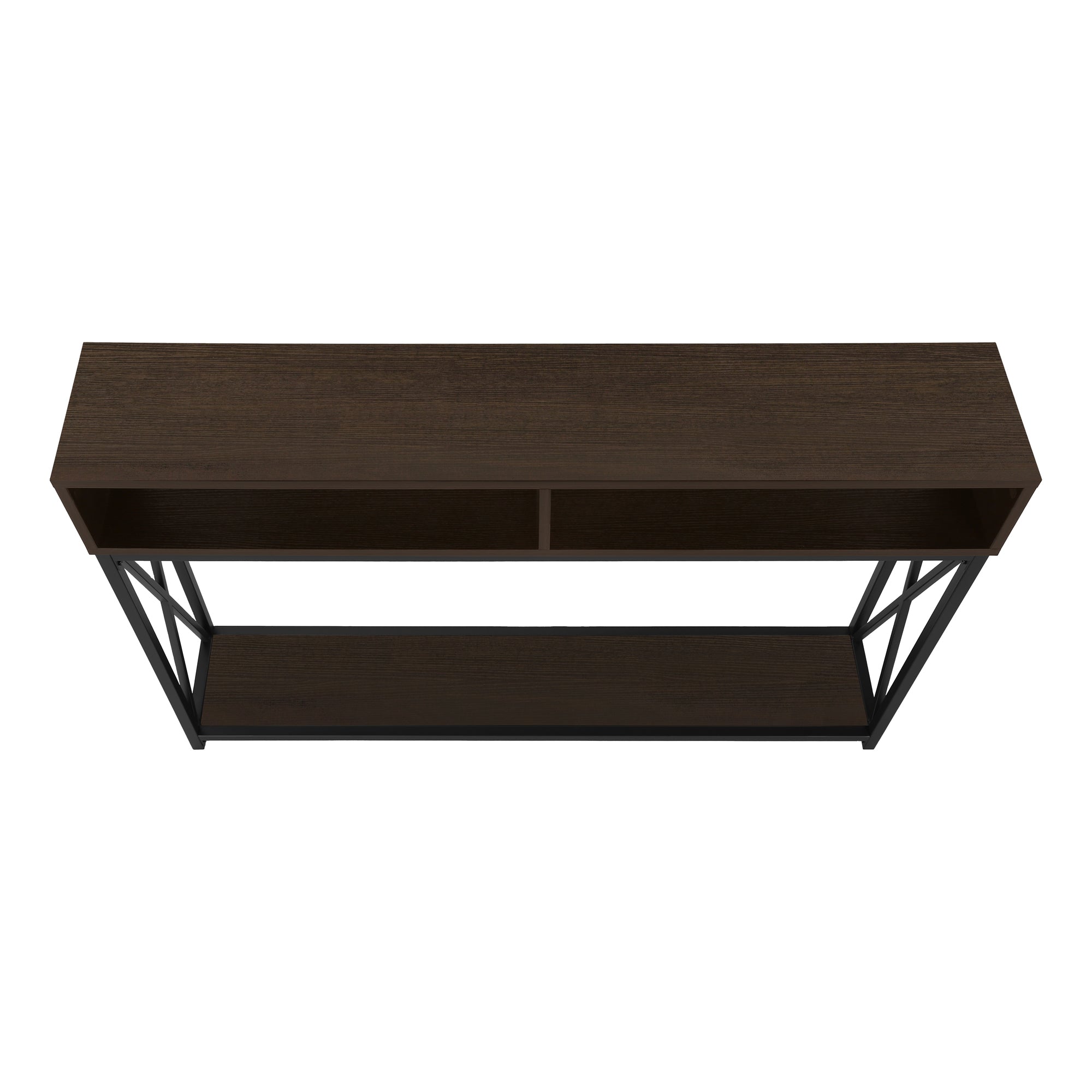 TABLE D'APPOINT - 48"L / CONSOLE D'ENTREE ESPRESSO / NOIR – I 3574.