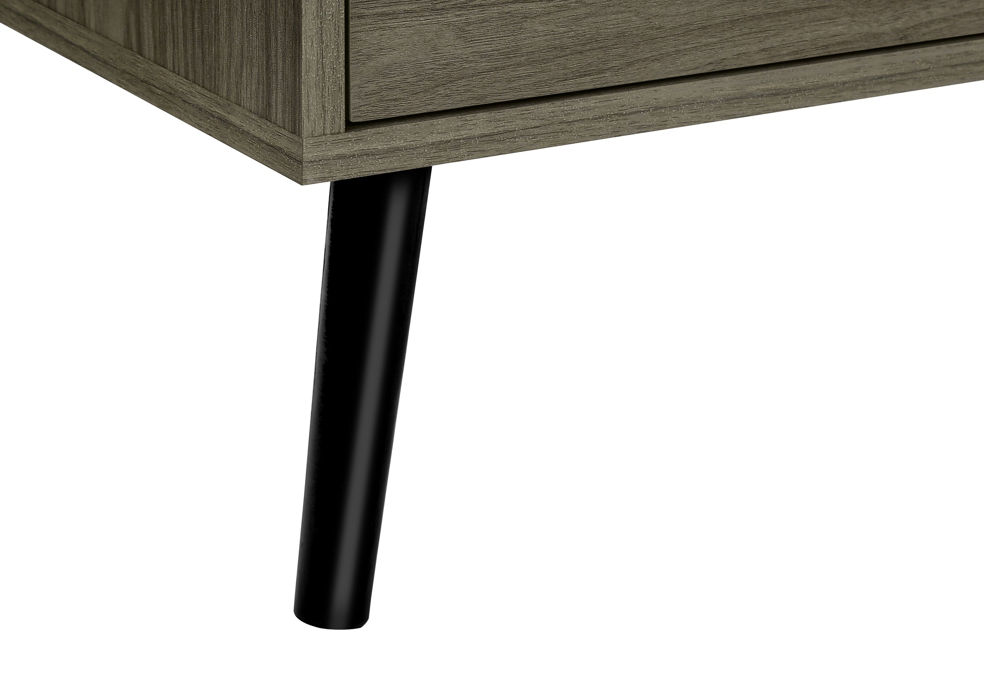 TABLE DE CHEVET - 24"H / GRIS AVEC 2 TIROIRS – I 3608.