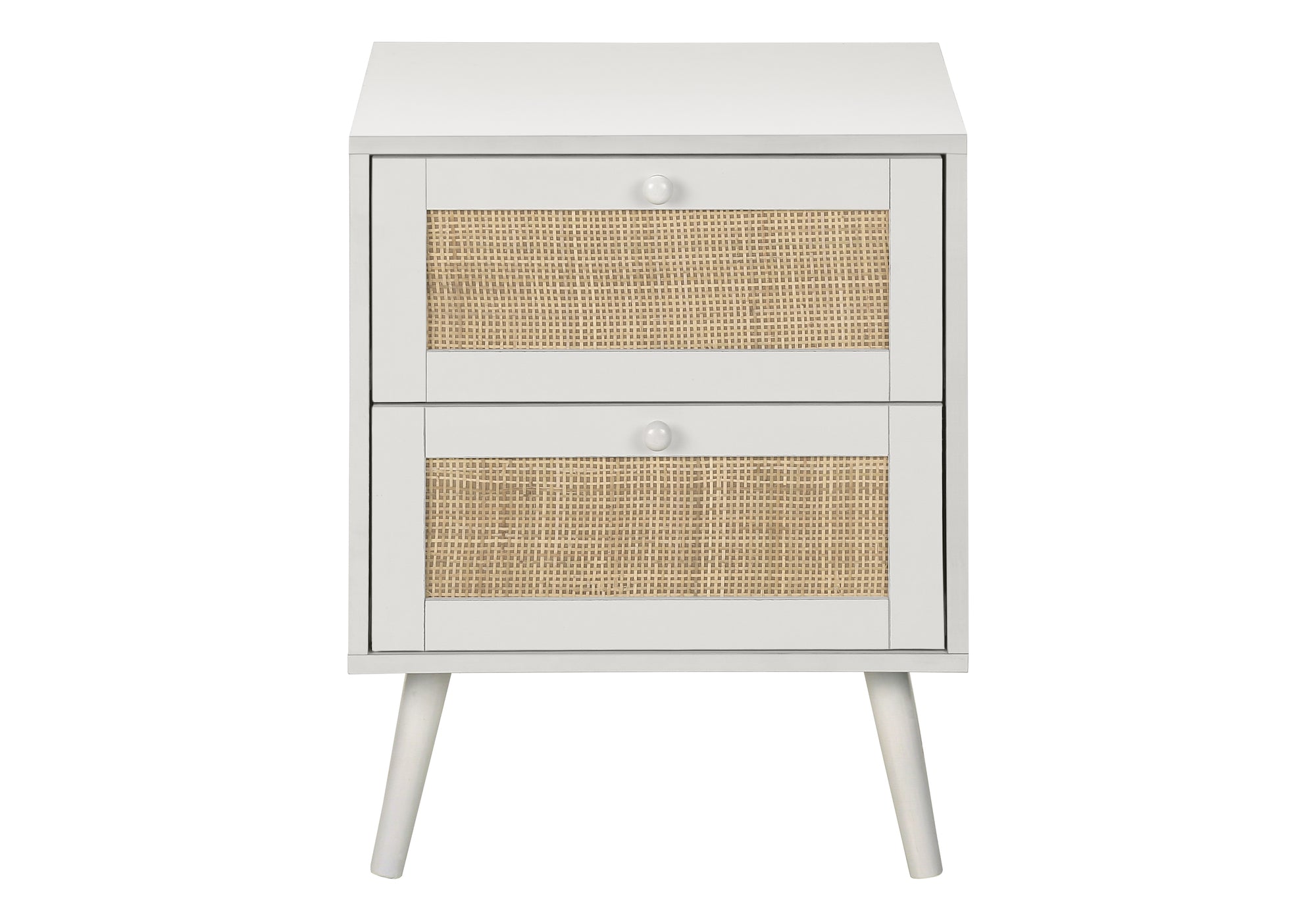 TABLE D'APPOINT - 24"H / BLANC AVEC 2 TIROIRS NOYER – I 3619