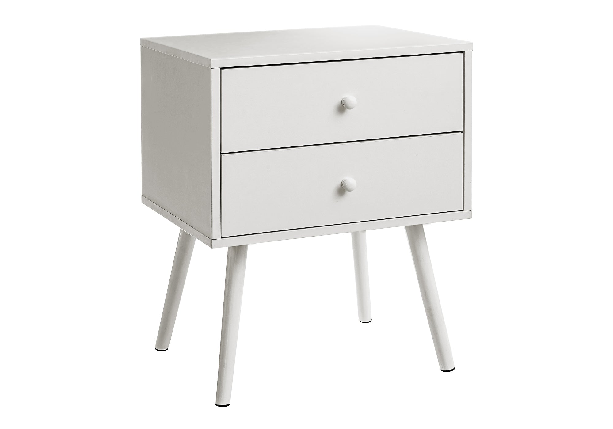 TABLE D'APPOINT - 24"H / BLANC AVEC 2 TIROIRS – I 3627