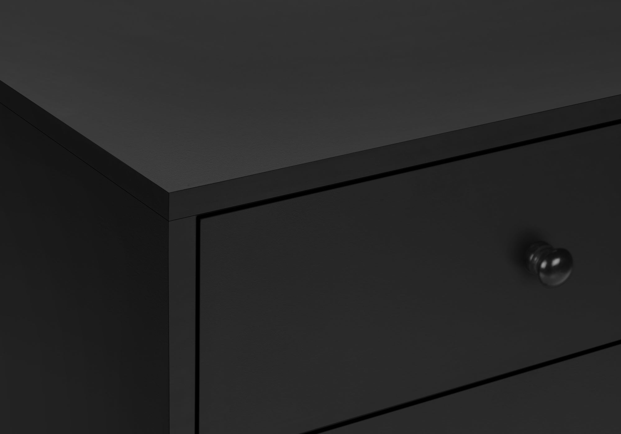 TABLE D'APPOINT - 24"H / NOIR AVEC 2 TIROIRS – I 3628