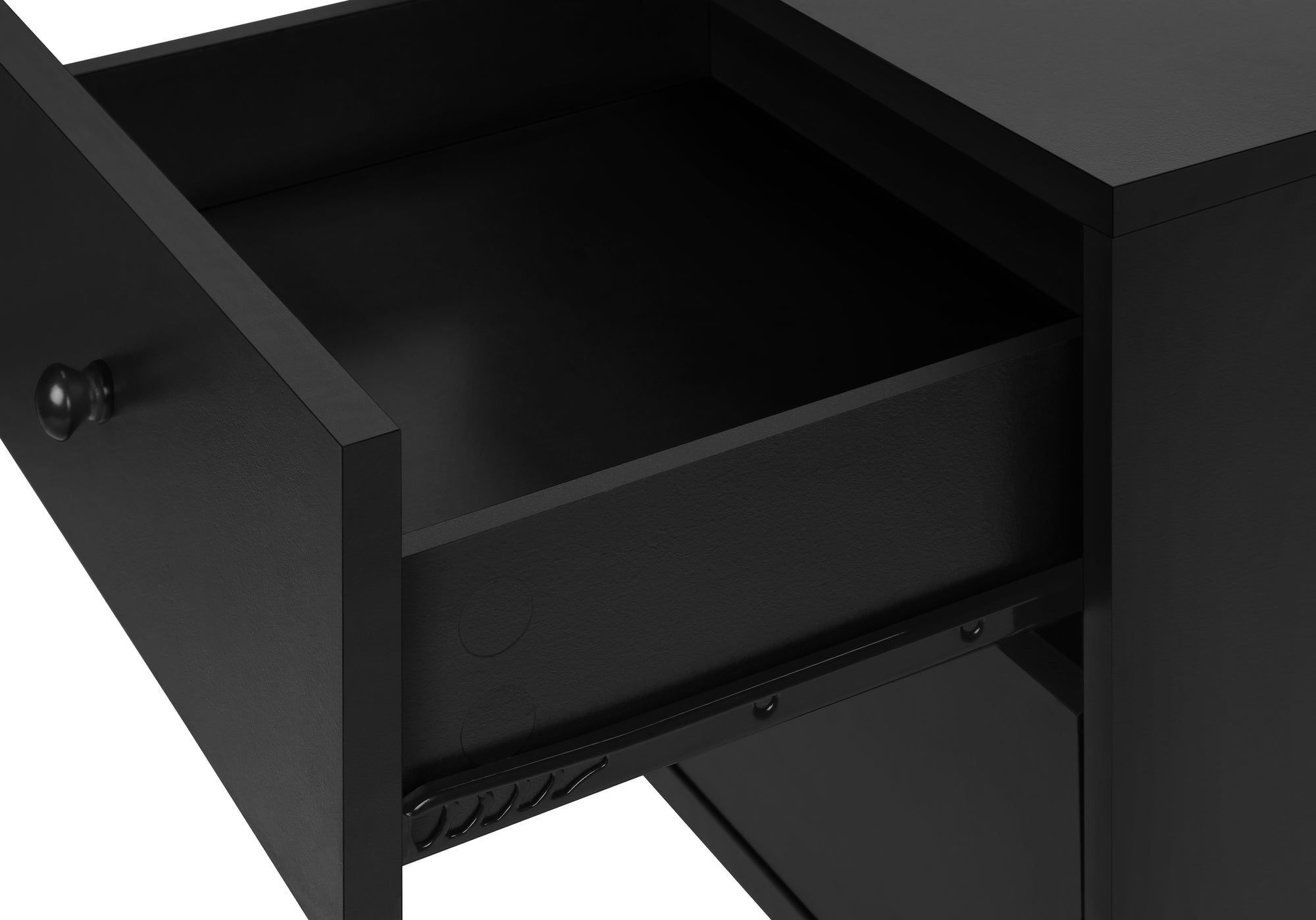 TABLE D'APPOINT - 24"H / NOIR AVEC 2 TIROIRS – I 3628