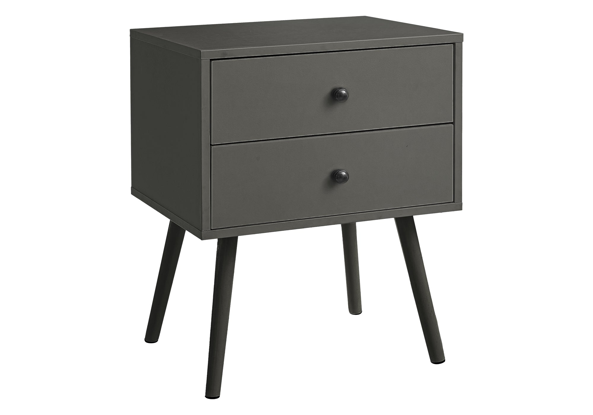 TABLE D'APPOINT - 24"H / GRIS AVEC 2 TIROIRS – I 3629