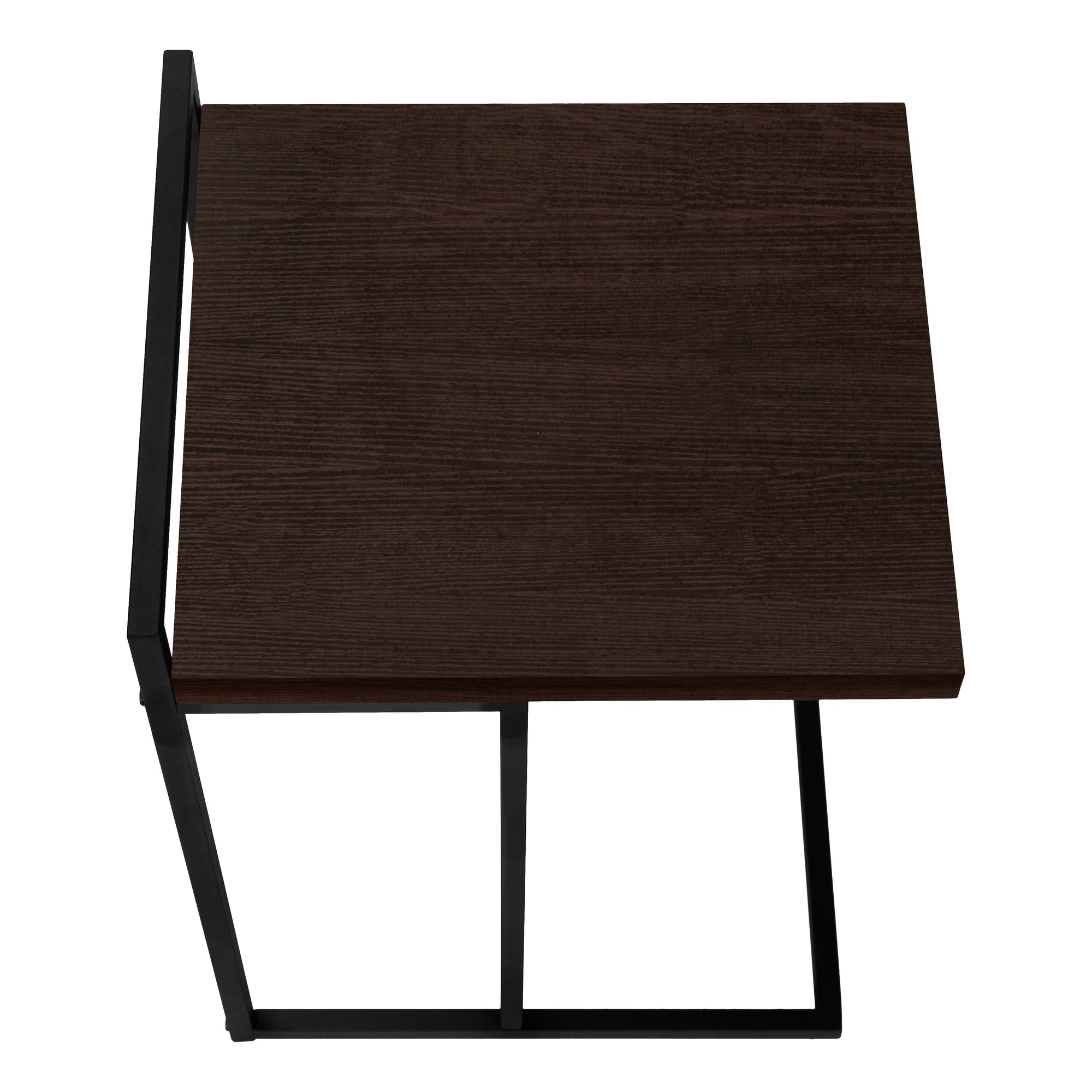 TABLE DE CHEVET - 25"H / ESPRESSO / METAL NOIR – I 3635.