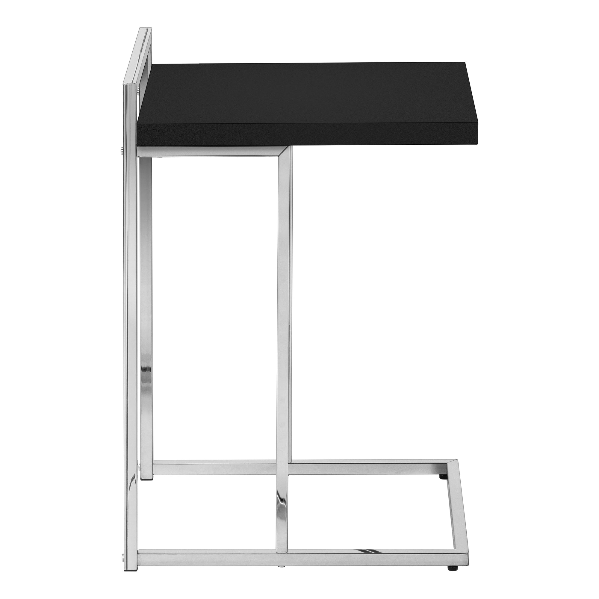 TABLE DE CHEVET - 25"H / NOIR / METAL CHROME – I 3640.