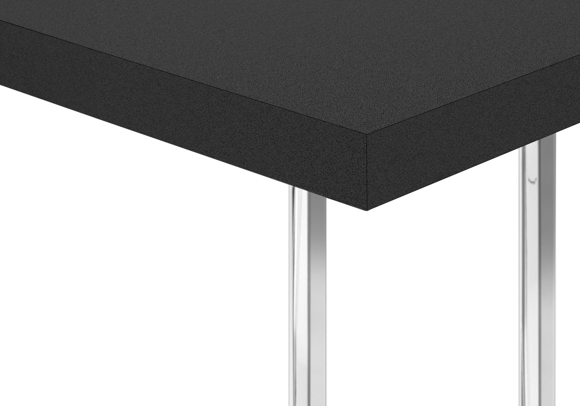 TABLE DE CHEVET - 25"H / NOIR / METAL CHROME – I 3640.
