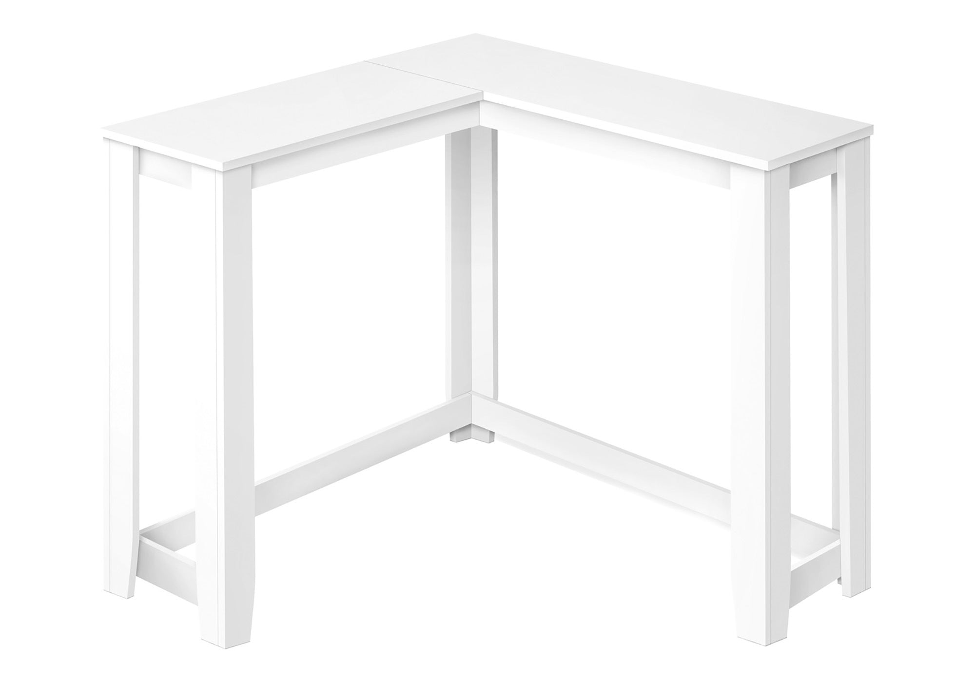 TABLE D'APPOINT - 48"L / CONSOLE DE COIN BLANC – I 3656.