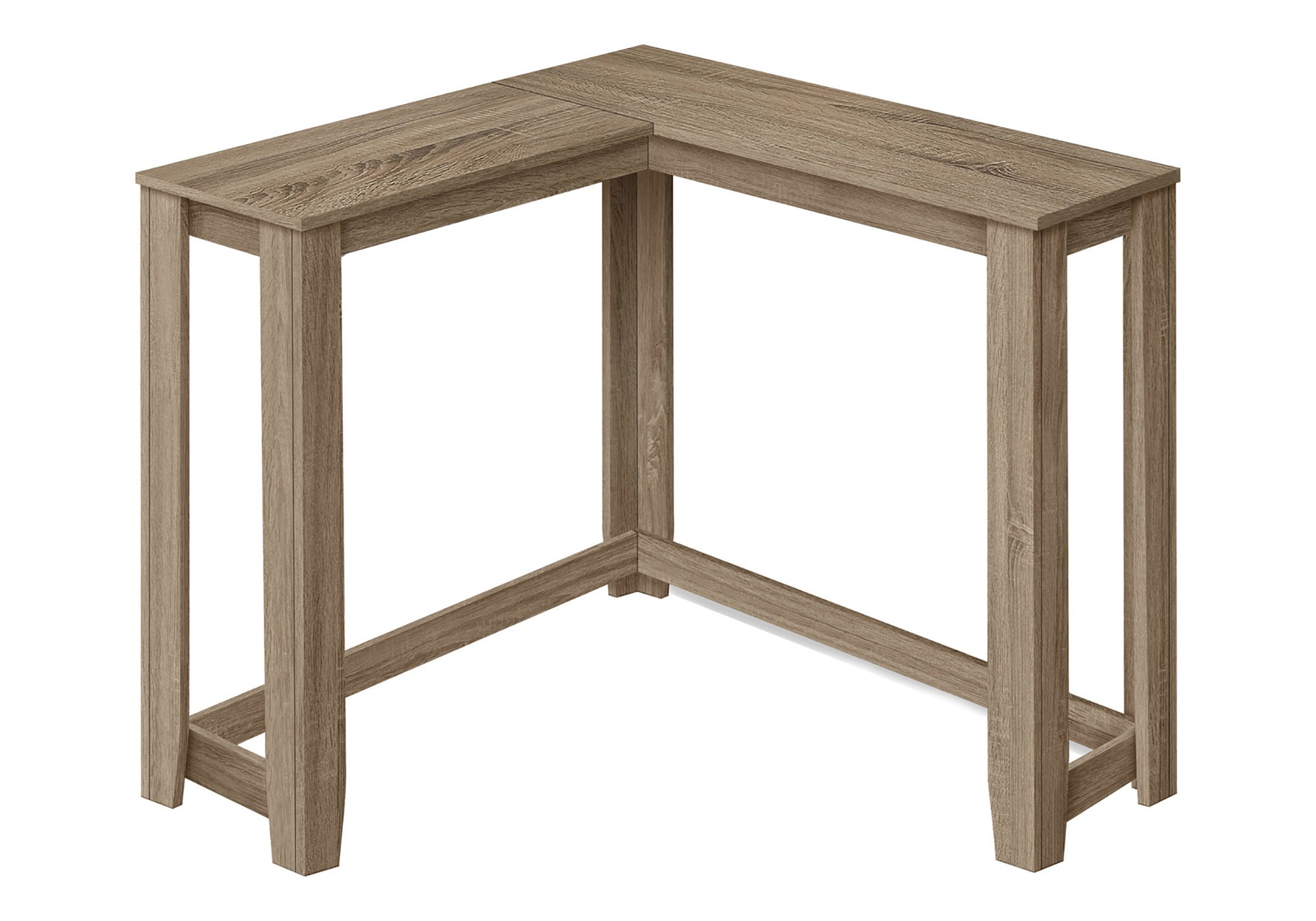 TABLE D'APPOINT - 48"L / CONSOLE DE COIN TAUPE FONCE – I 3659.