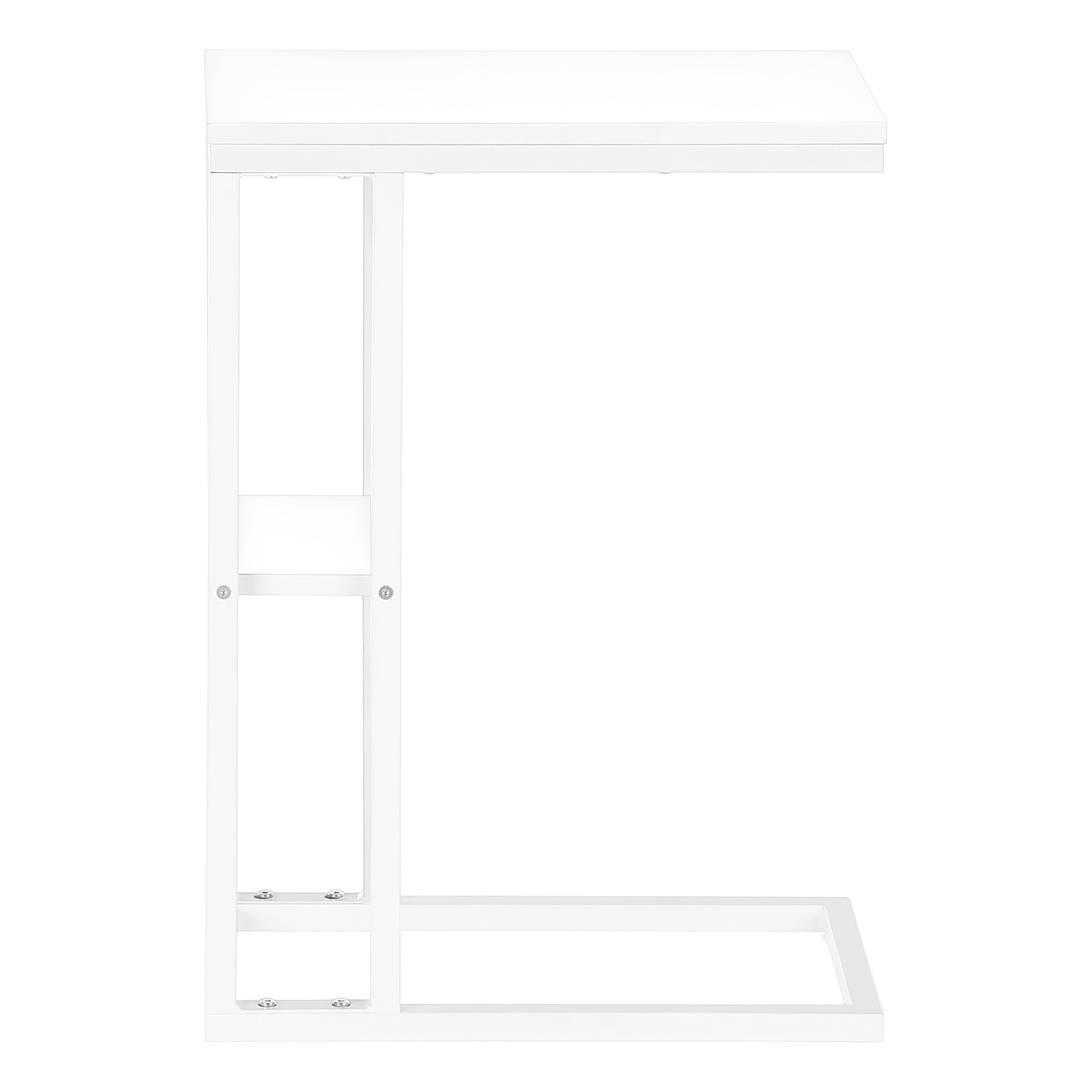 TABLE DE CHEVET - 25"H / BLANC / METAL BLANC – I 3676.