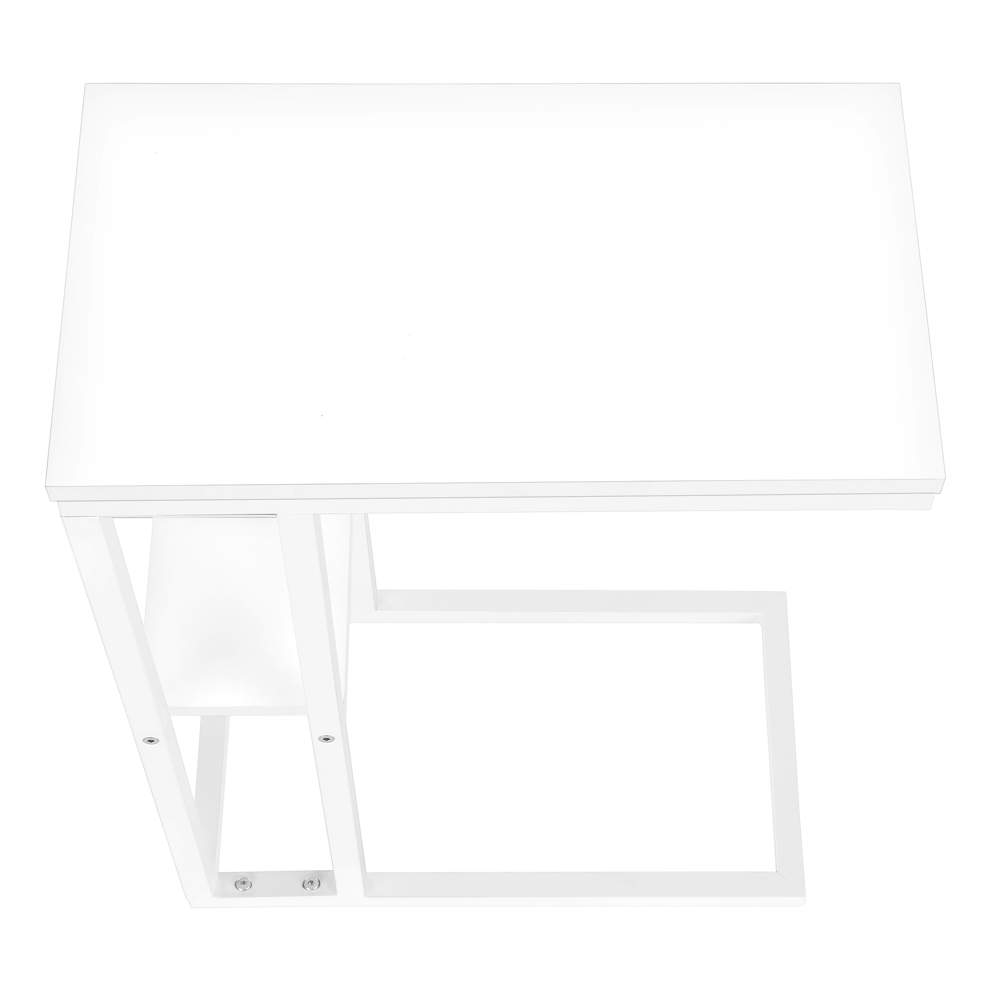 TABLE DE CHEVET - 25"H / BLANC / METAL BLANC – I 3676.