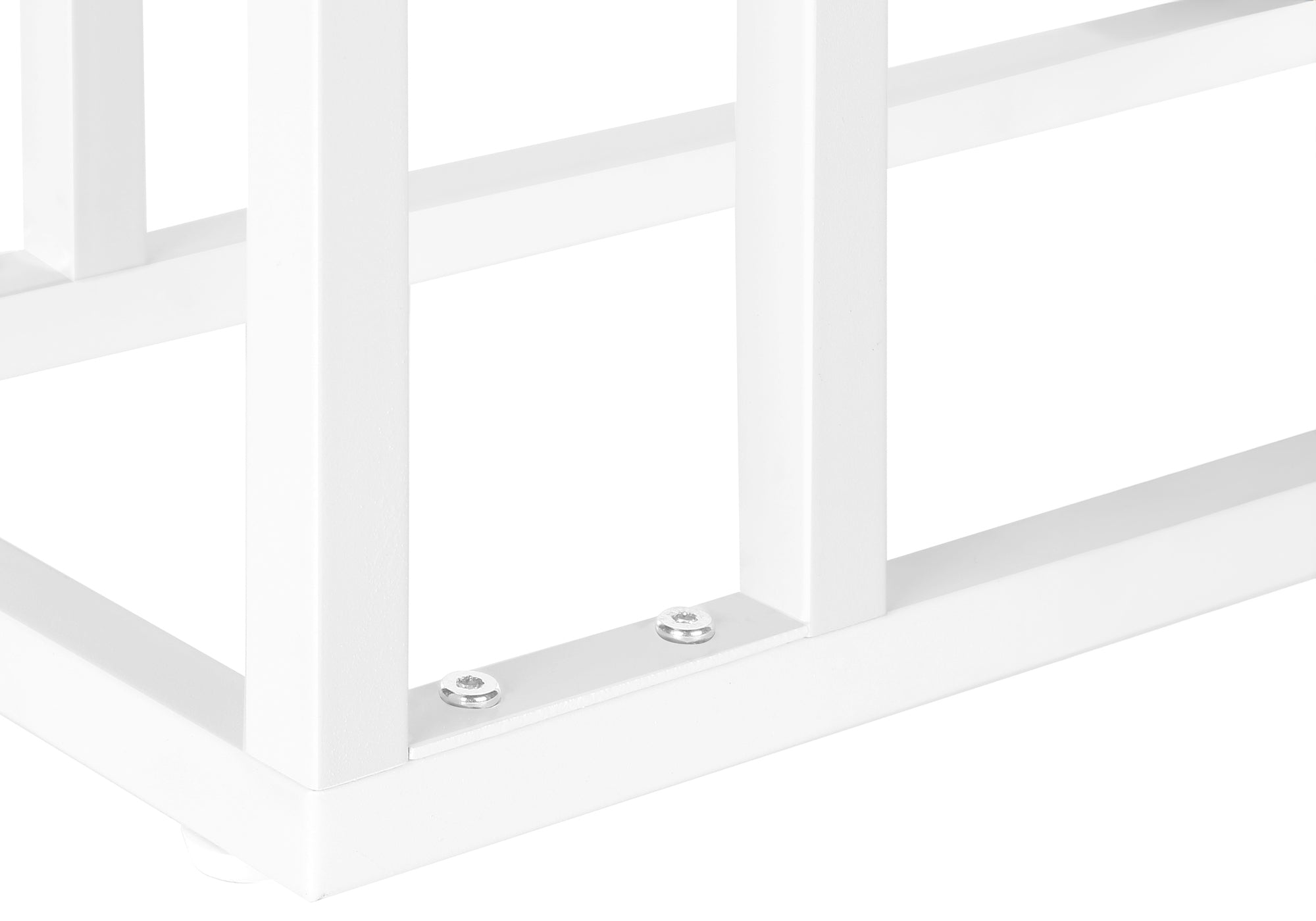 TABLE DE CHEVET - 25"H / BLANC / METAL BLANC – I 3676.