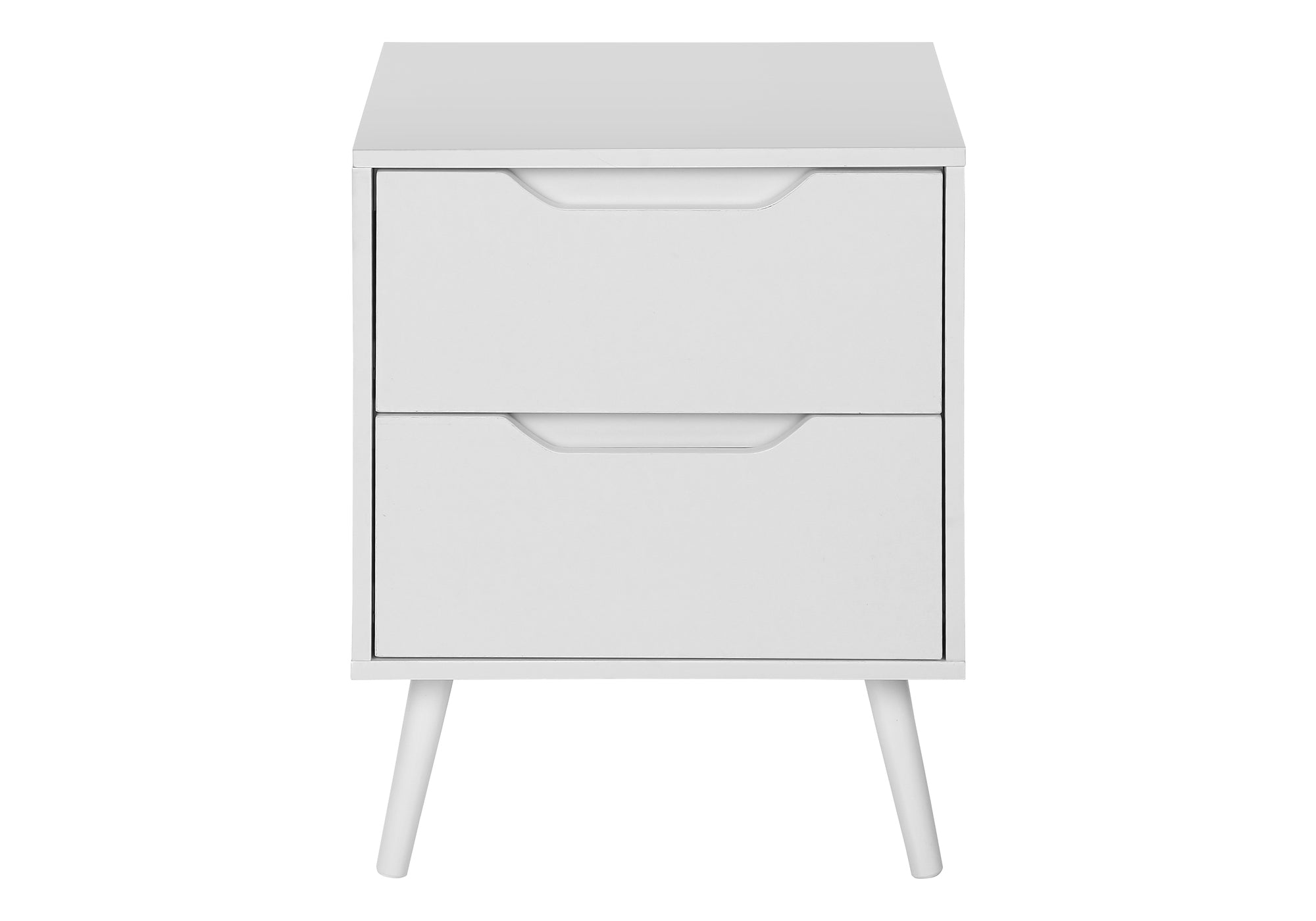 TABLE D'APPOINT - 24"H / BLANC AVEC 2 TIROIRS – I 3688