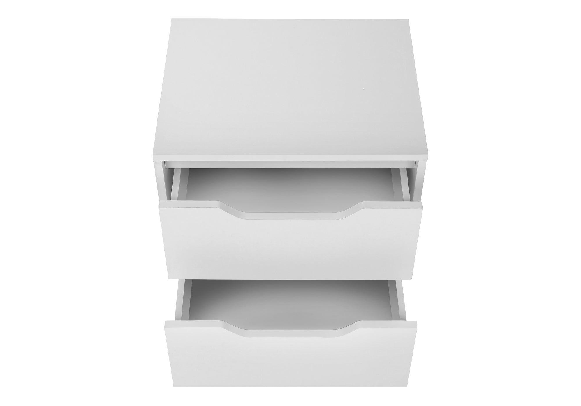 TABLE D'APPOINT - 24"H / BLANC AVEC 2 TIROIRS – I 3688
