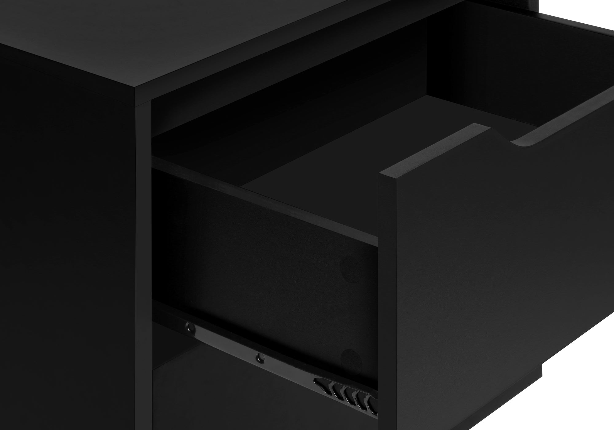 TABLE D'APPOINT - 24"H / NOIR AVEC 2 TIROIRS – I 3689