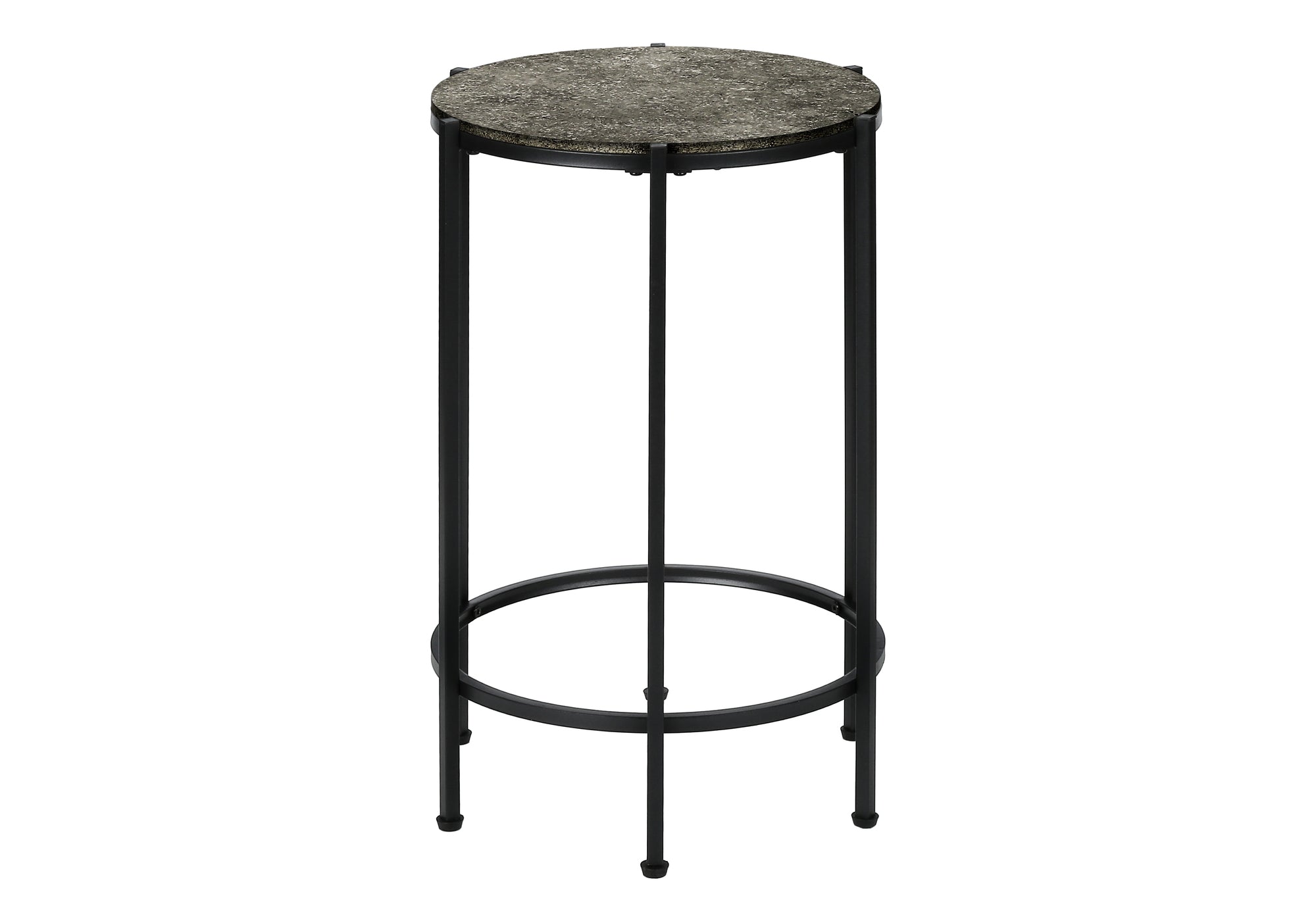 TABLE D'APPOINT - 24"H / BRONZE FONCE / METAL NOIR – I 3755